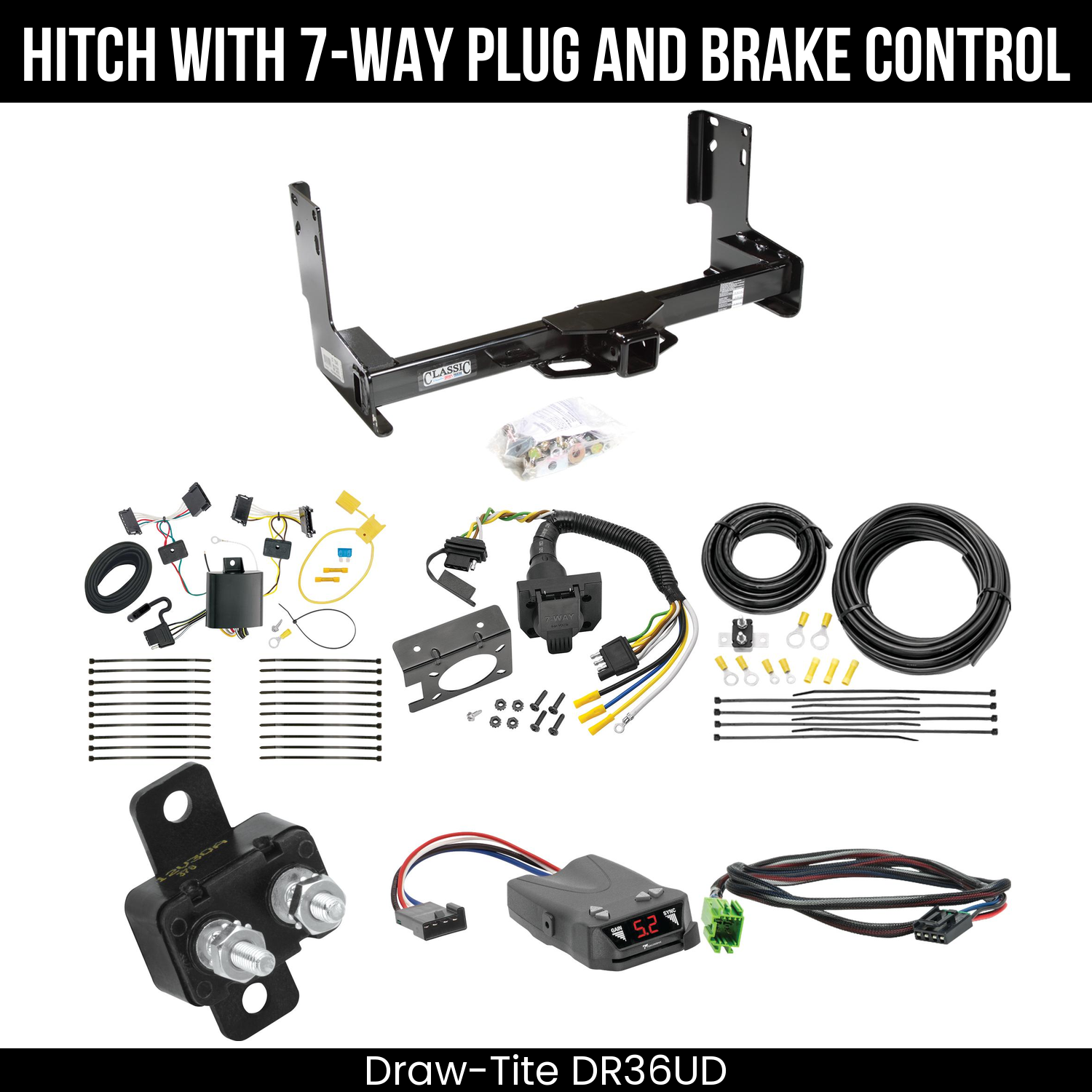 Trailer Hitch , 7-Way , Tekonsha Brakeman IV Brake Control