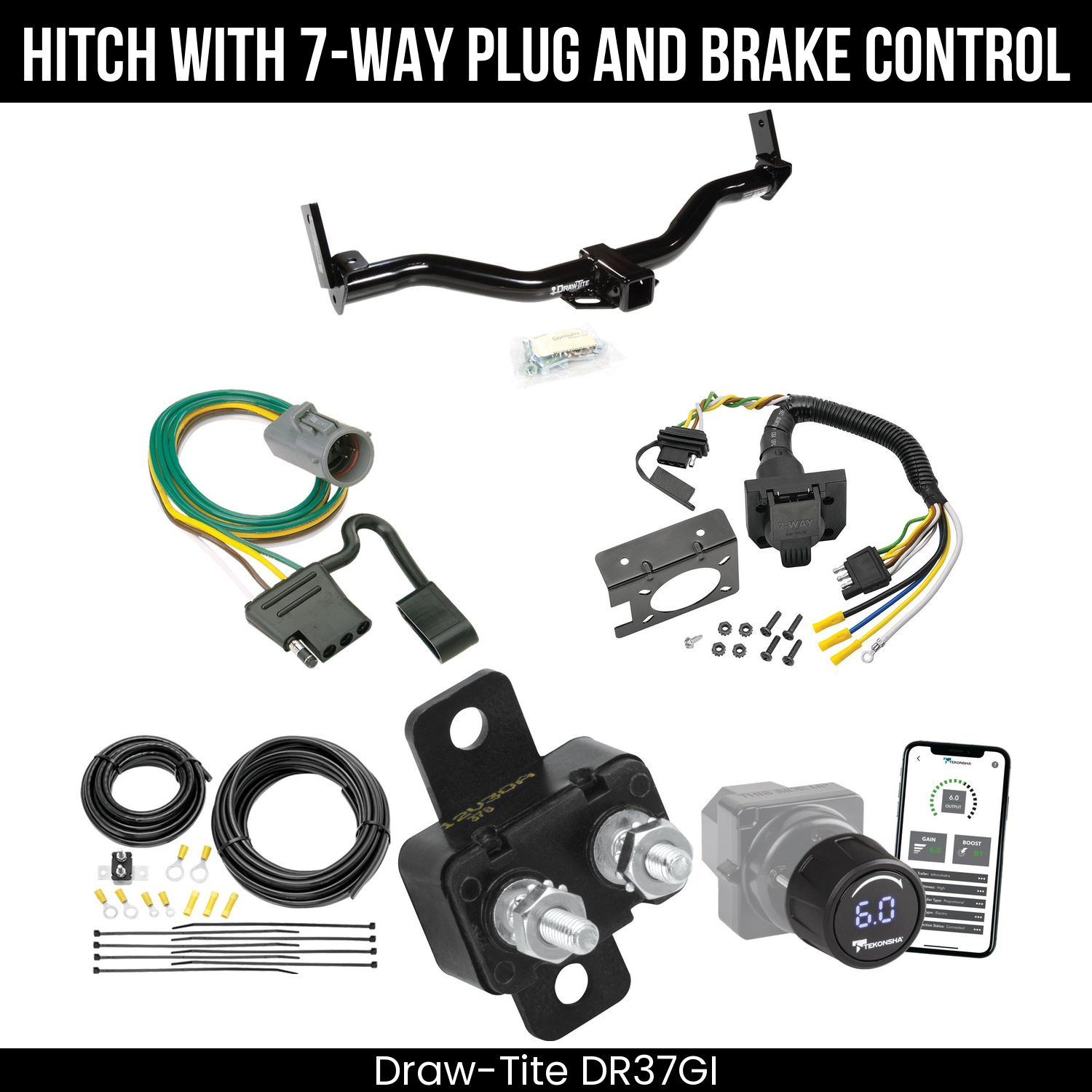 Draw Tite DR37GI Hitch With 7 Way Plug And Brake Control Bundle Featureimg