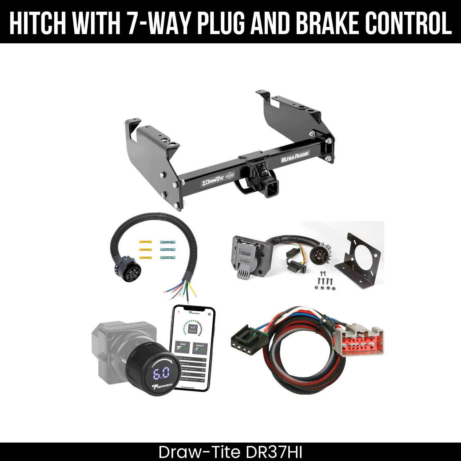 Draw Tite DR37HI Hitch With 7 Way Plug And Brake Control Bundle Featureimg