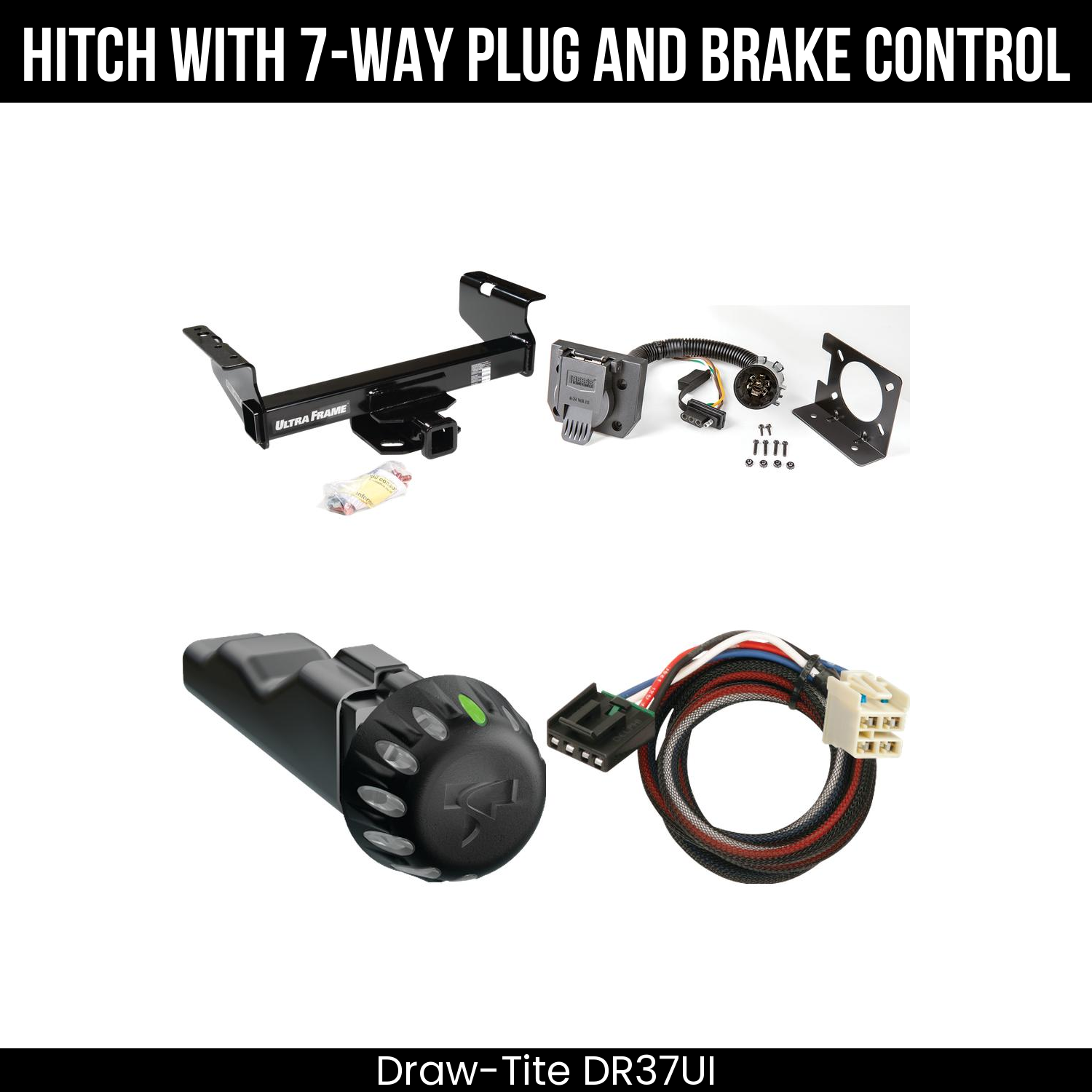 Draw Tite DR37UI Hitch With 7 Way Plug And Brake Control Bundle Featureimg