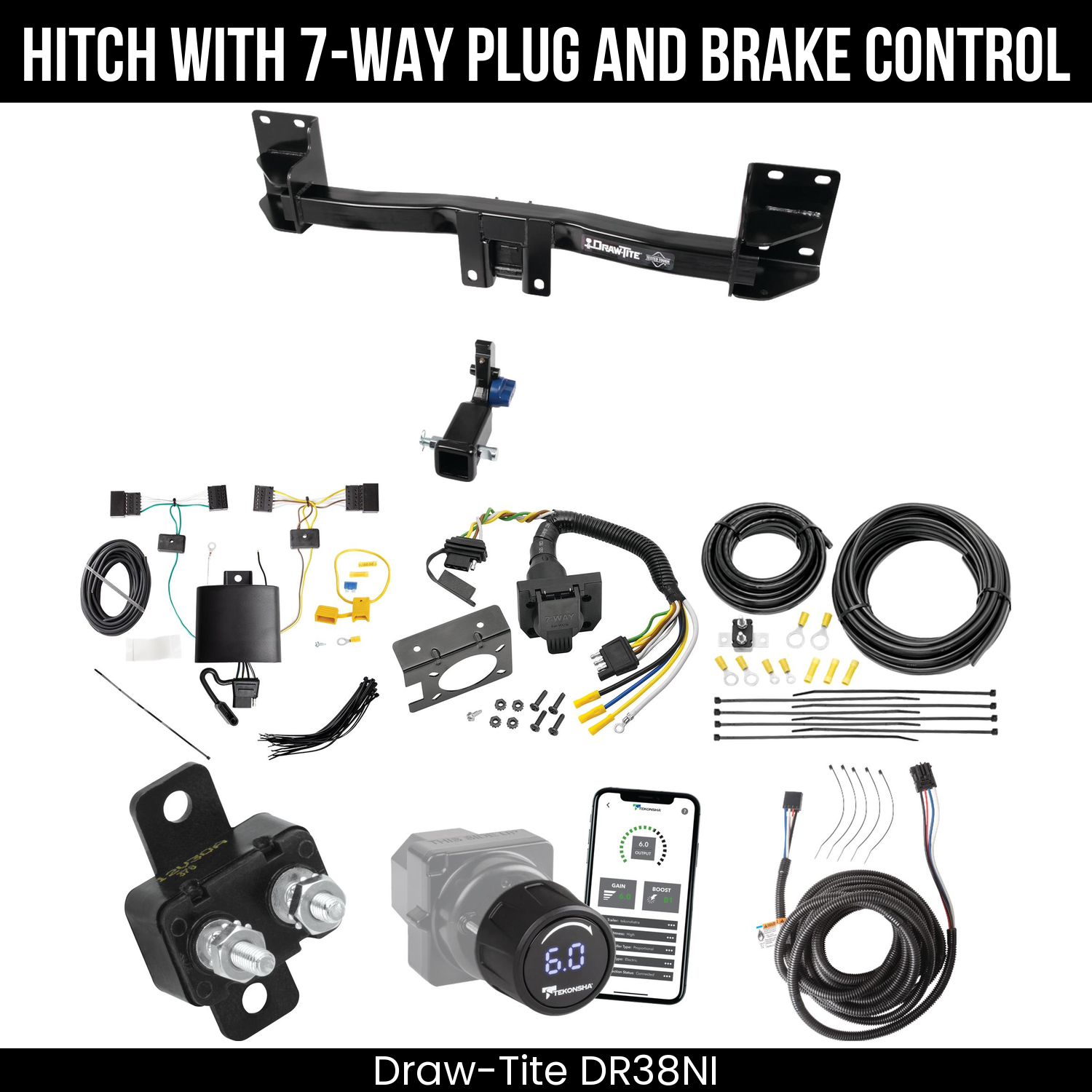 Draw Tite DR38NI Hitch With 7 Way Plug And Brake Control Bundle Featureimg