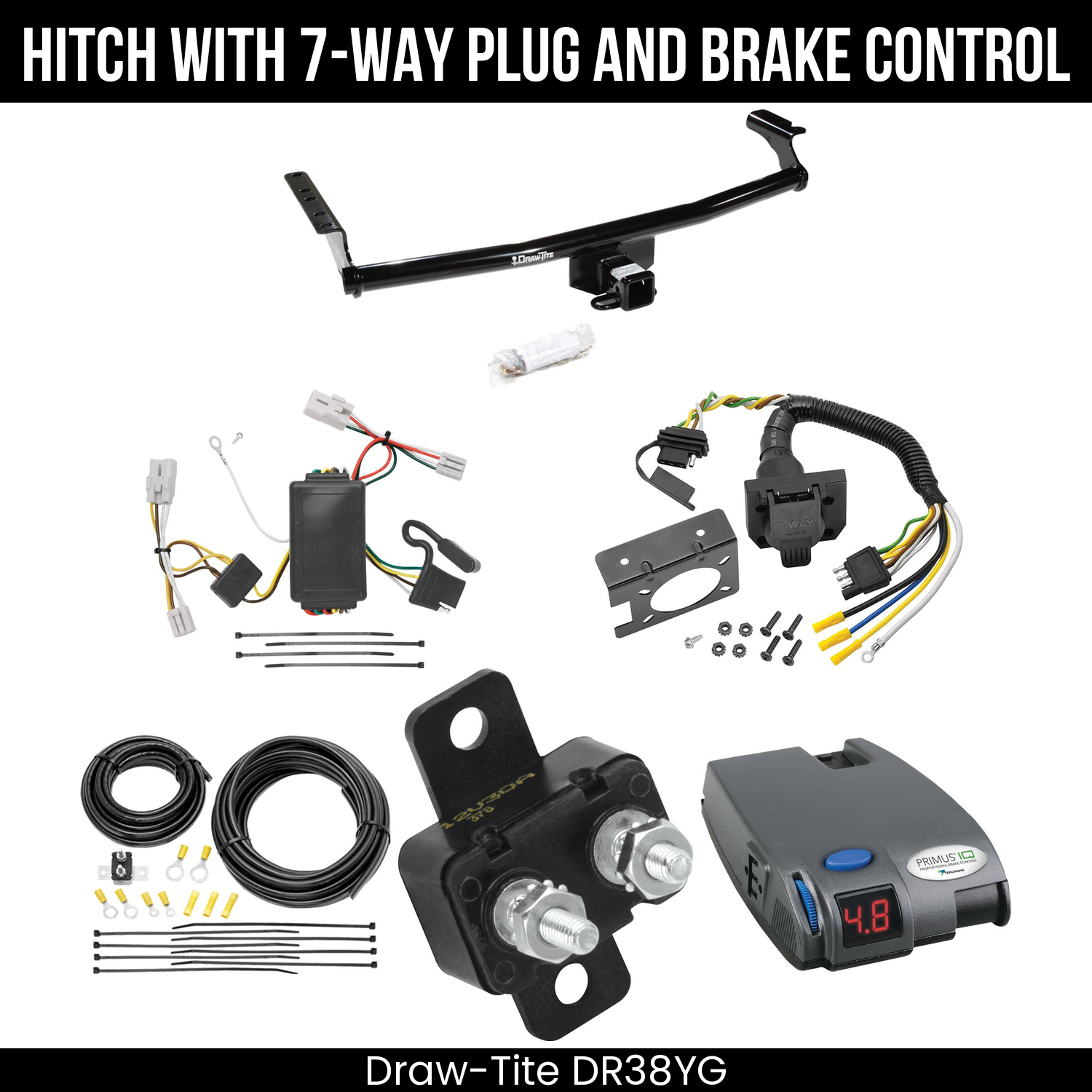 Trailer Hitch , 7-Way , Tekonsha Primus IQ Brake Control
