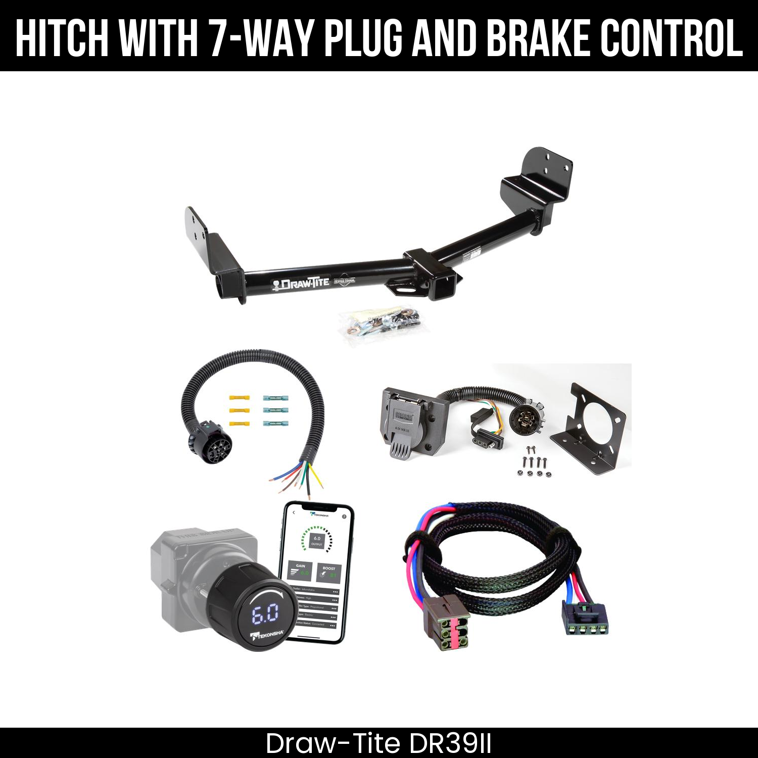 Draw Tite DR39II Hitch With 7 Way Plug And Brake Control Bundle Featureimg