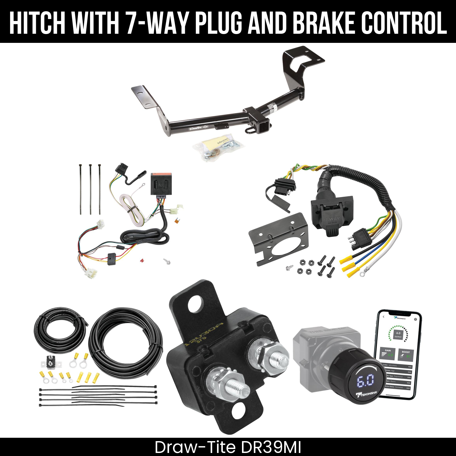 Draw Tite DR39MI Hitch With 7 Way Plug And Brake Control Bundle Featureimg