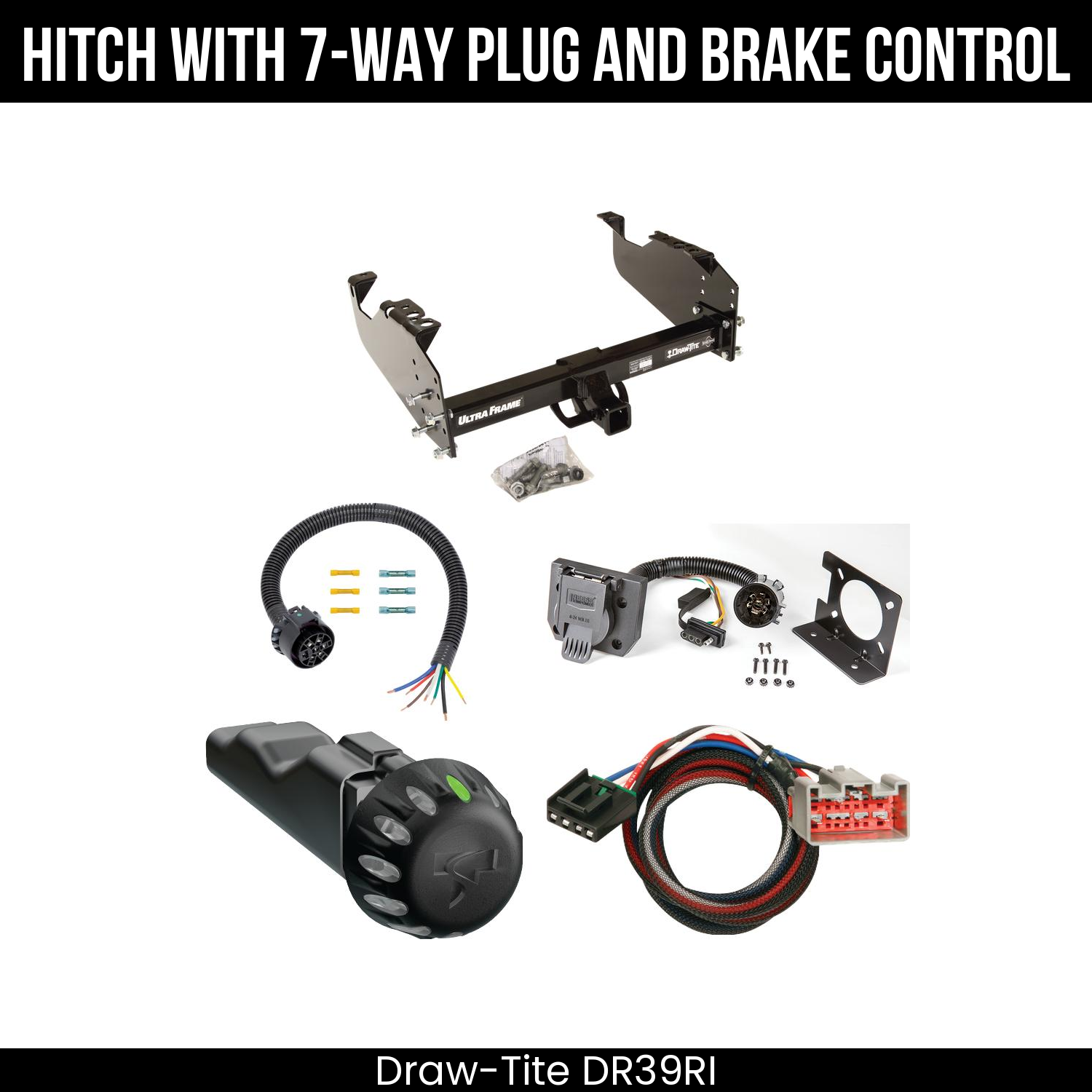 Draw Tite DR39RI Hitch With 7 Way Plug And Brake Control Bundle Featureimg
