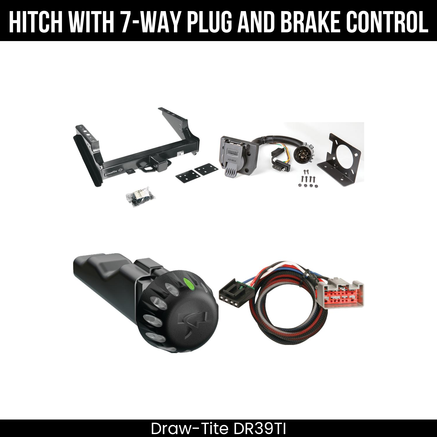Draw Tite DR39TI Hitch With 7 Way Plug And Brake Control Bundle Featureimg