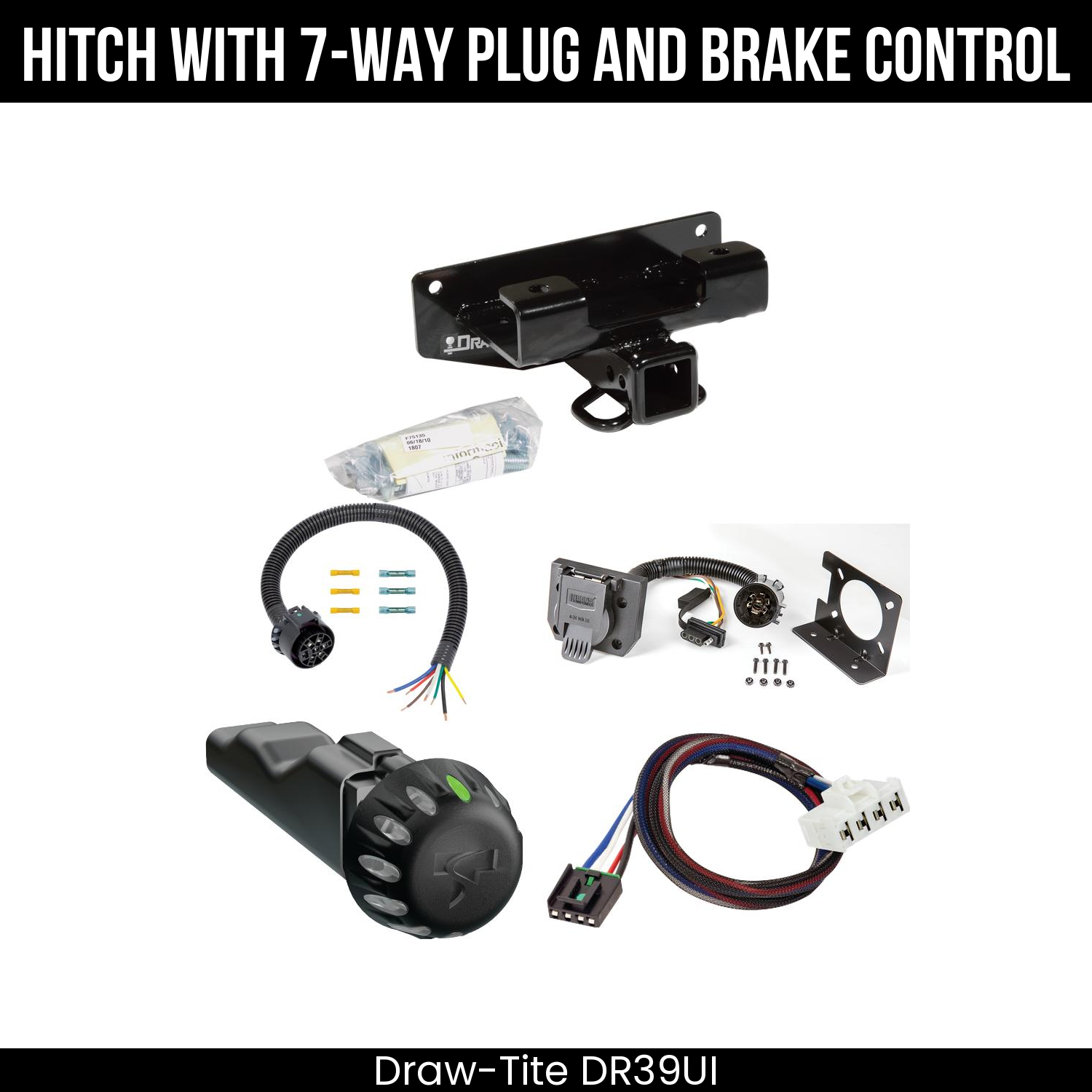 Draw Tite DR39UI Hitch With 7 Way Plug And Brake Control Bundle Featureimg