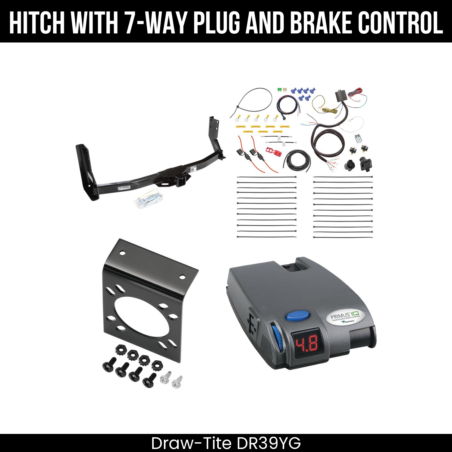 Trailer Hitch , 7-Way , Tekonsha Primus IQ Brake Control