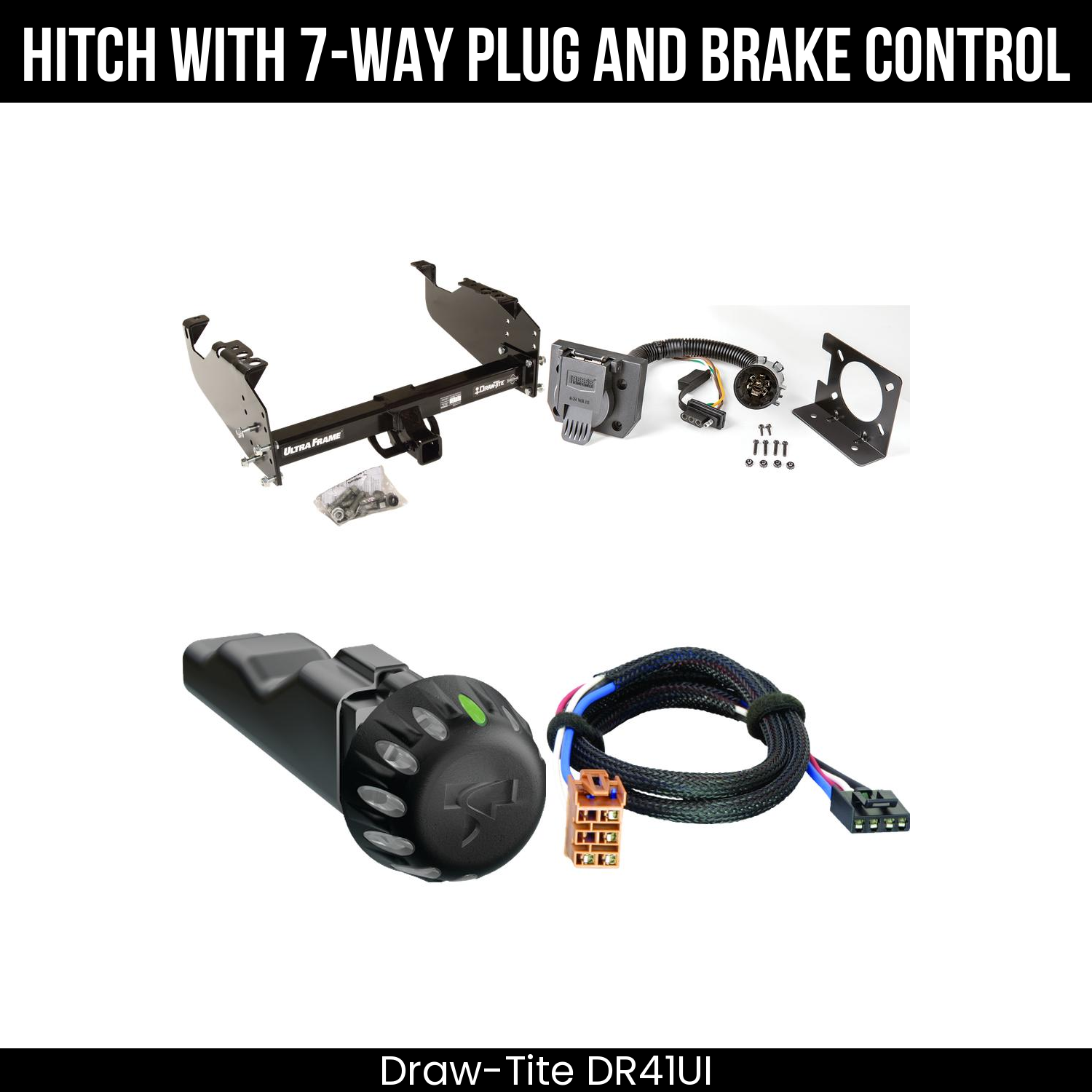 Draw Tite DR41UI Hitch With 7 Way Plug And Brake Control Bundle Featureimg
