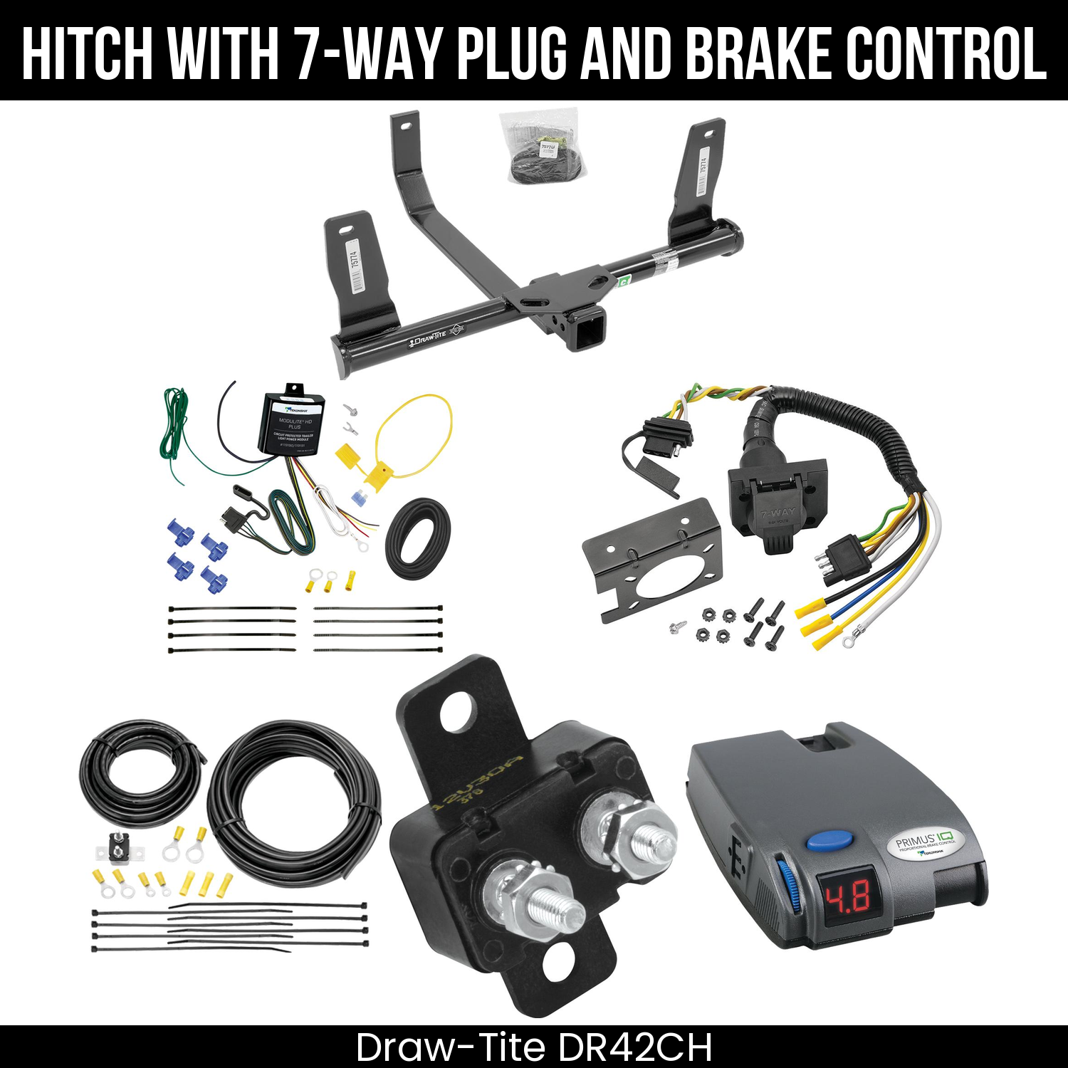 Trailer Hitch , 7-Way , Tekonsha Primus IQ Brake Control