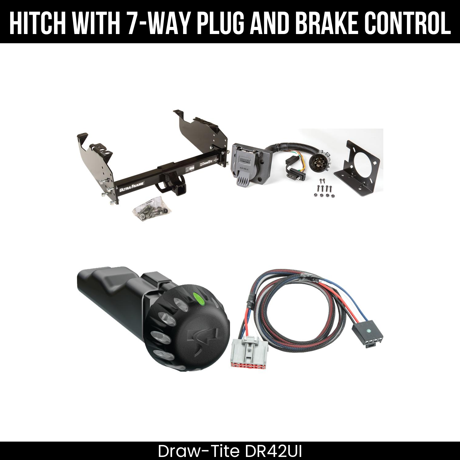 Draw Tite DR42UI Hitch With 7 Way Plug And Brake Control Bundle Featureimg