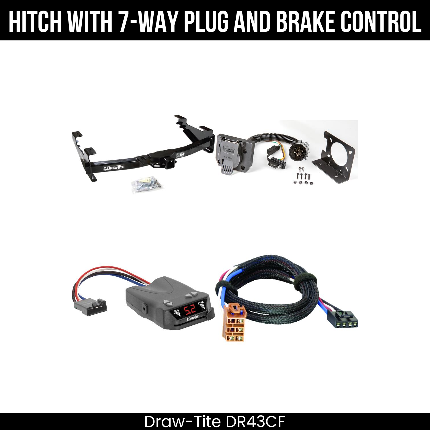 Trailer Hitch , 7-Way , Draw-Tite Activator IV Brake Control
