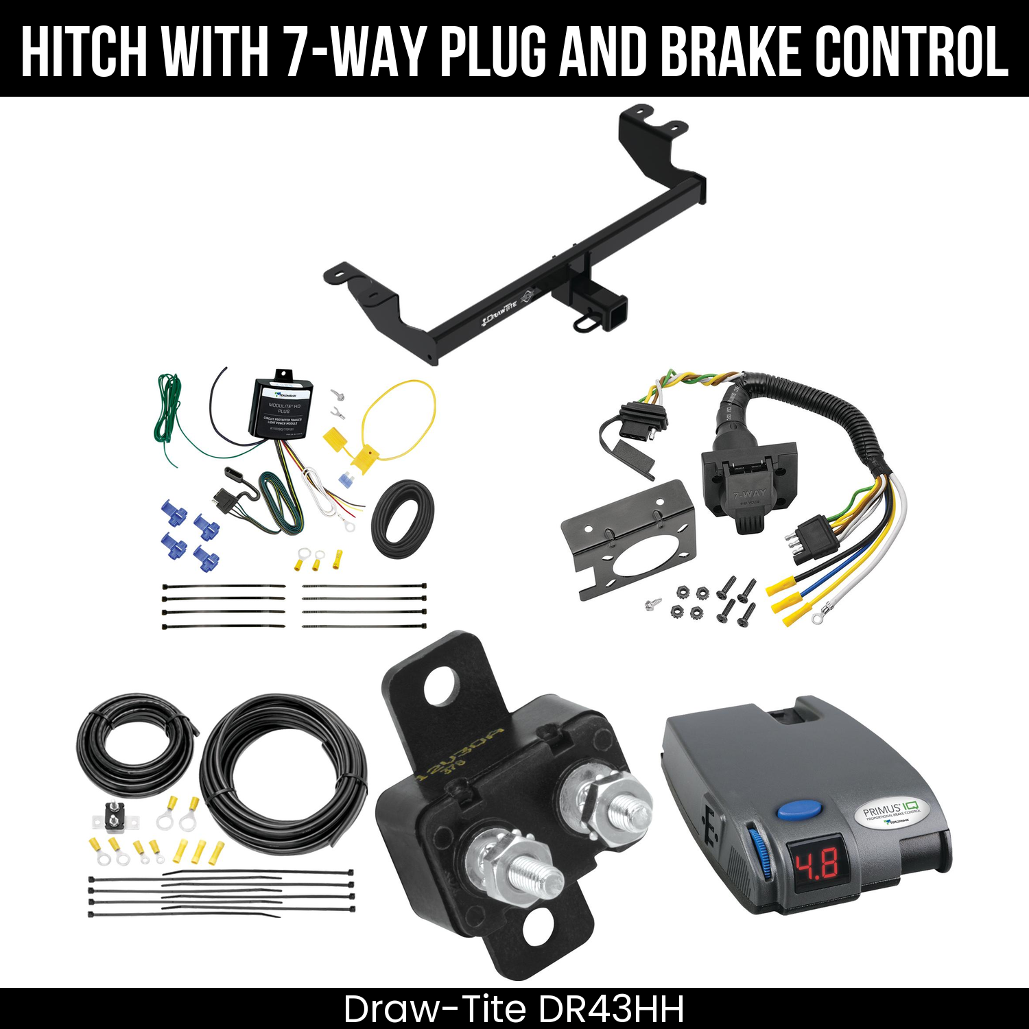 Trailer Hitch , 7-Way , Tekonsha Primus IQ Brake Control