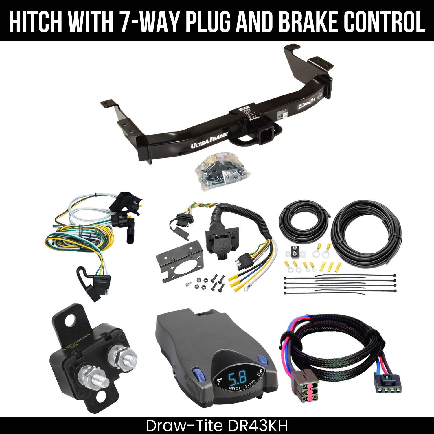Trailer Hitch , 7-Way , Tekonsha Prodigy P2 Brake Control