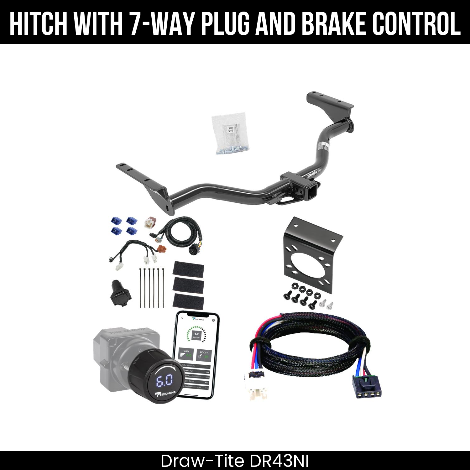 Draw Tite DR43NI Hitch With 7 Way Plug And Brake Control Bundle Featureimg