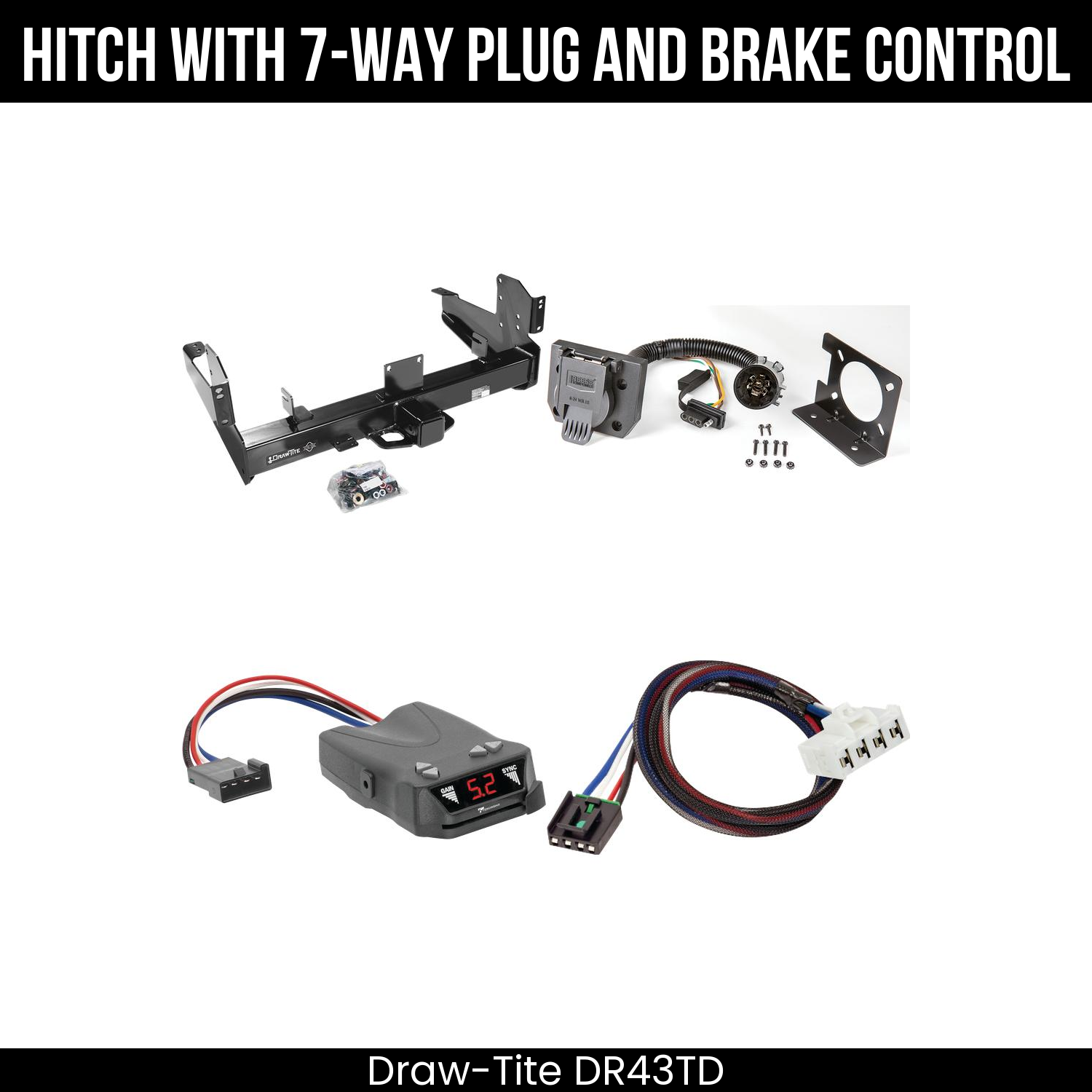 Trailer Hitch , 7-Way , Tekonsha Brakeman IV Brake Control