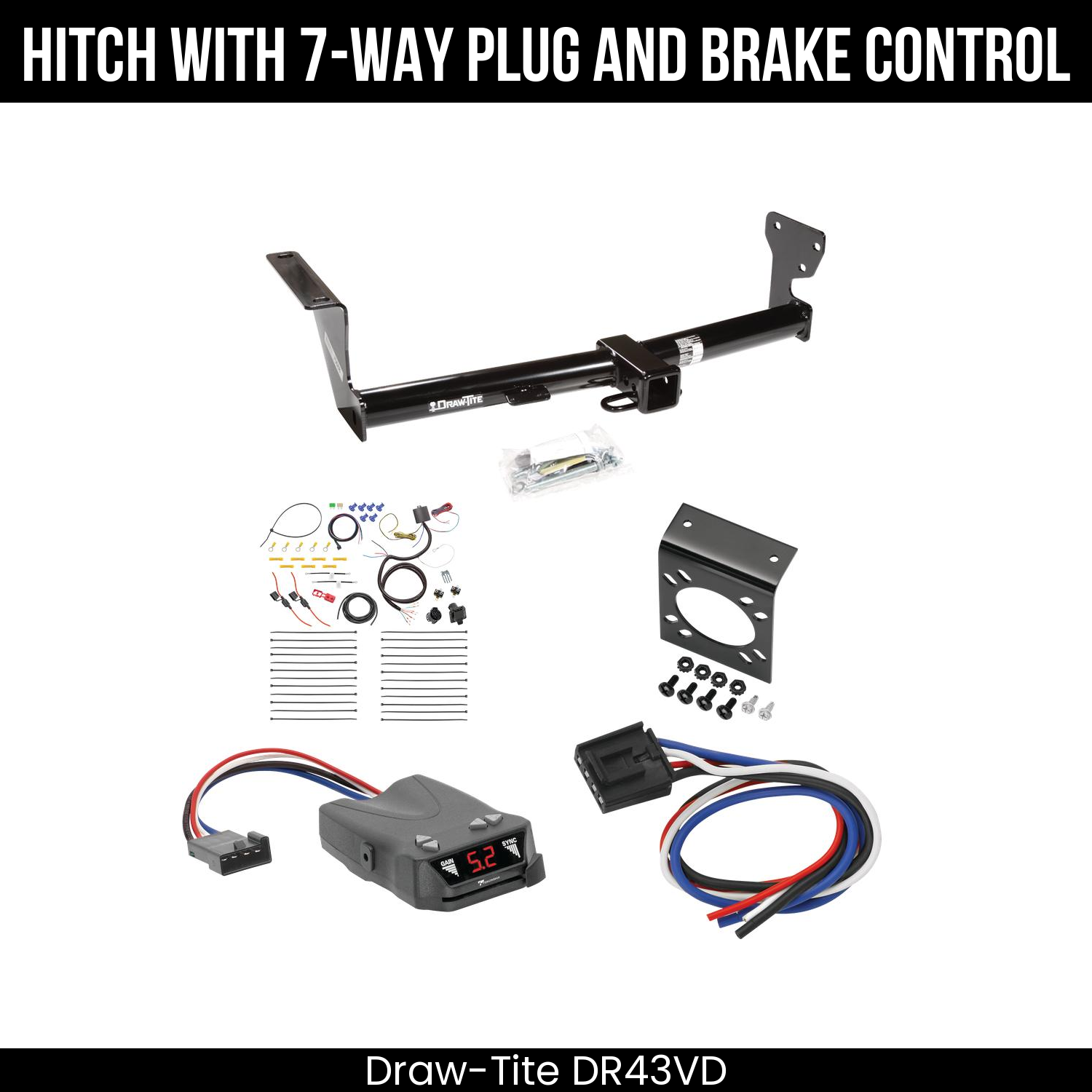 Trailer Hitch , 7-Way , Tekonsha Brakeman IV Brake Control