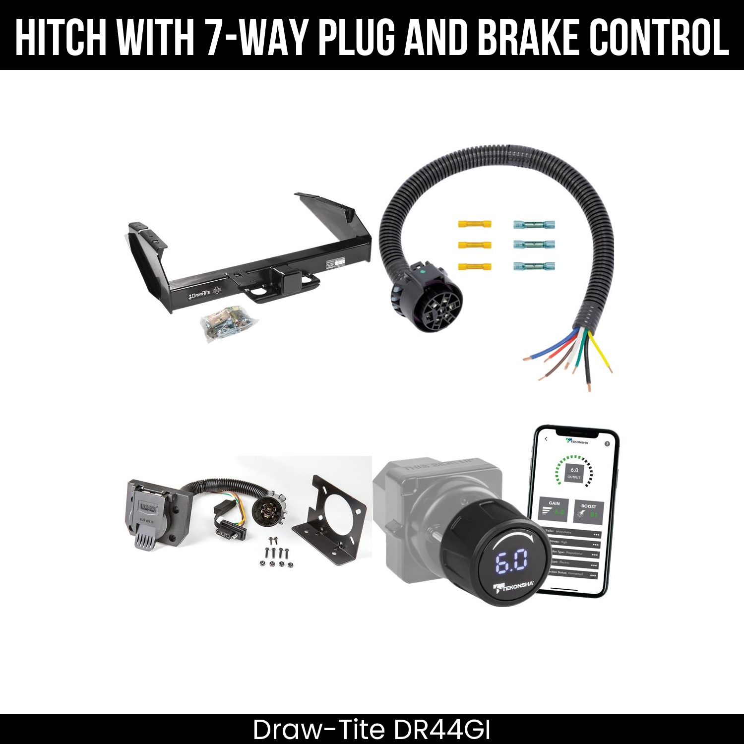 Draw Tite DR44GI Hitch With 7 Way Plug And Brake Control Bundle Featureimg