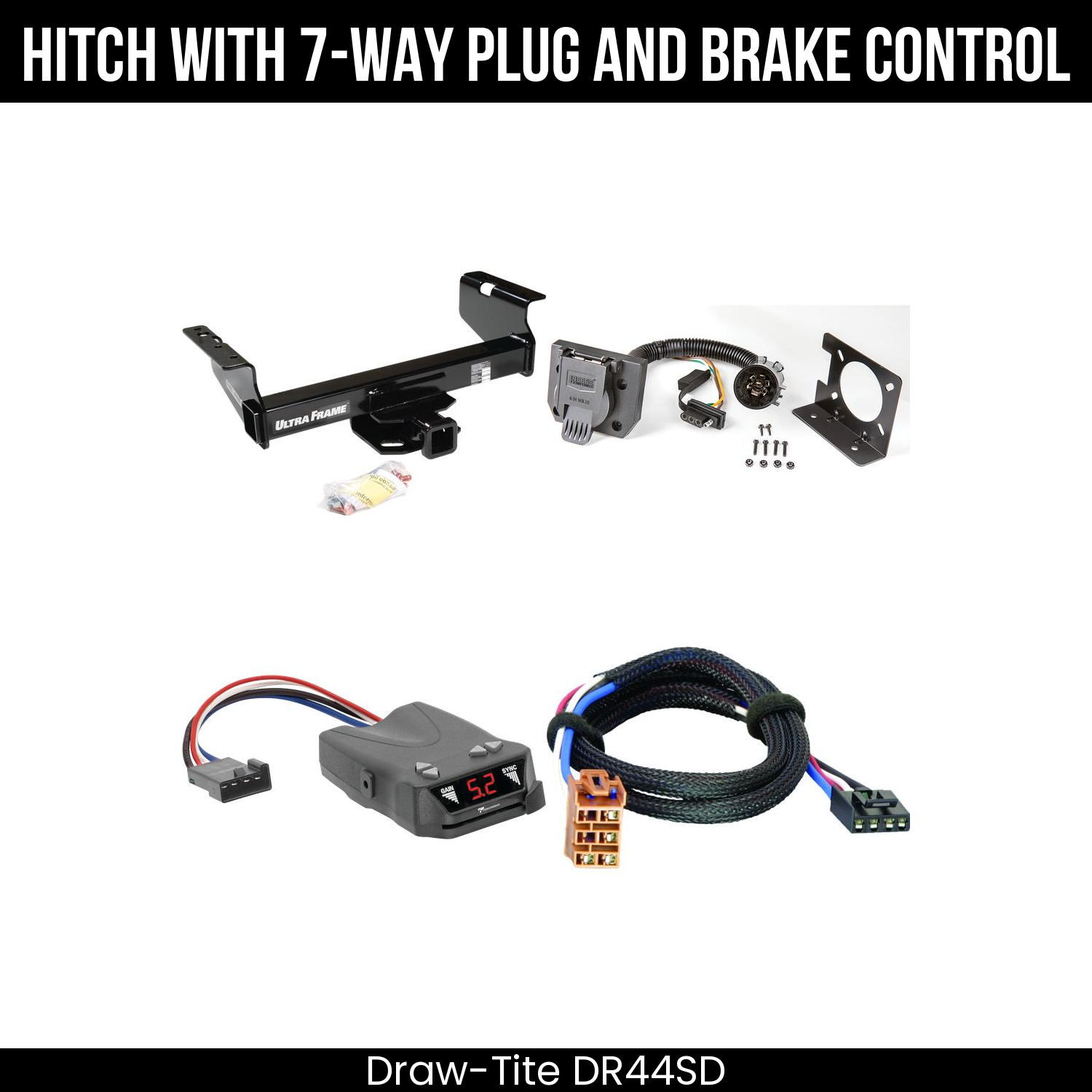 Trailer Hitch , 7-Way , Tekonsha Brakeman IV Brake Control