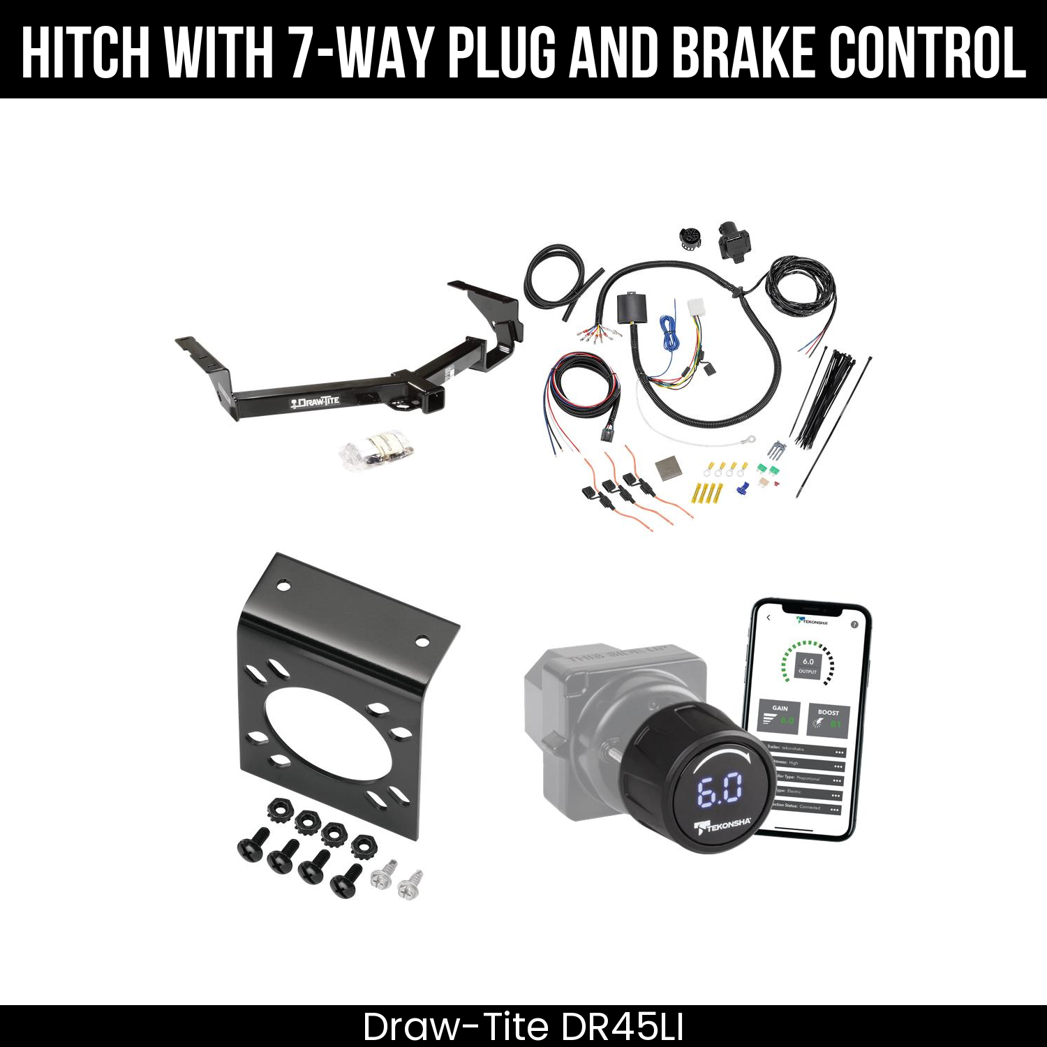 Draw Tite DR45LI Hitch With 7 Way Plug And Brake Control Bundle Featureimg
