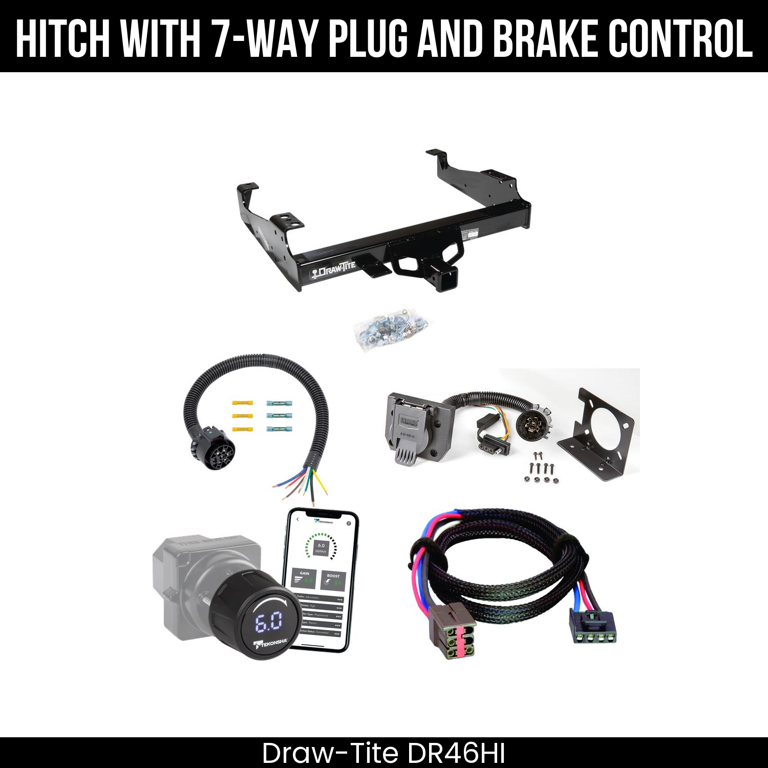 Draw Tite DR46HI Hitch With 7 Way Plug And Brake Control Bundle Featureimg
