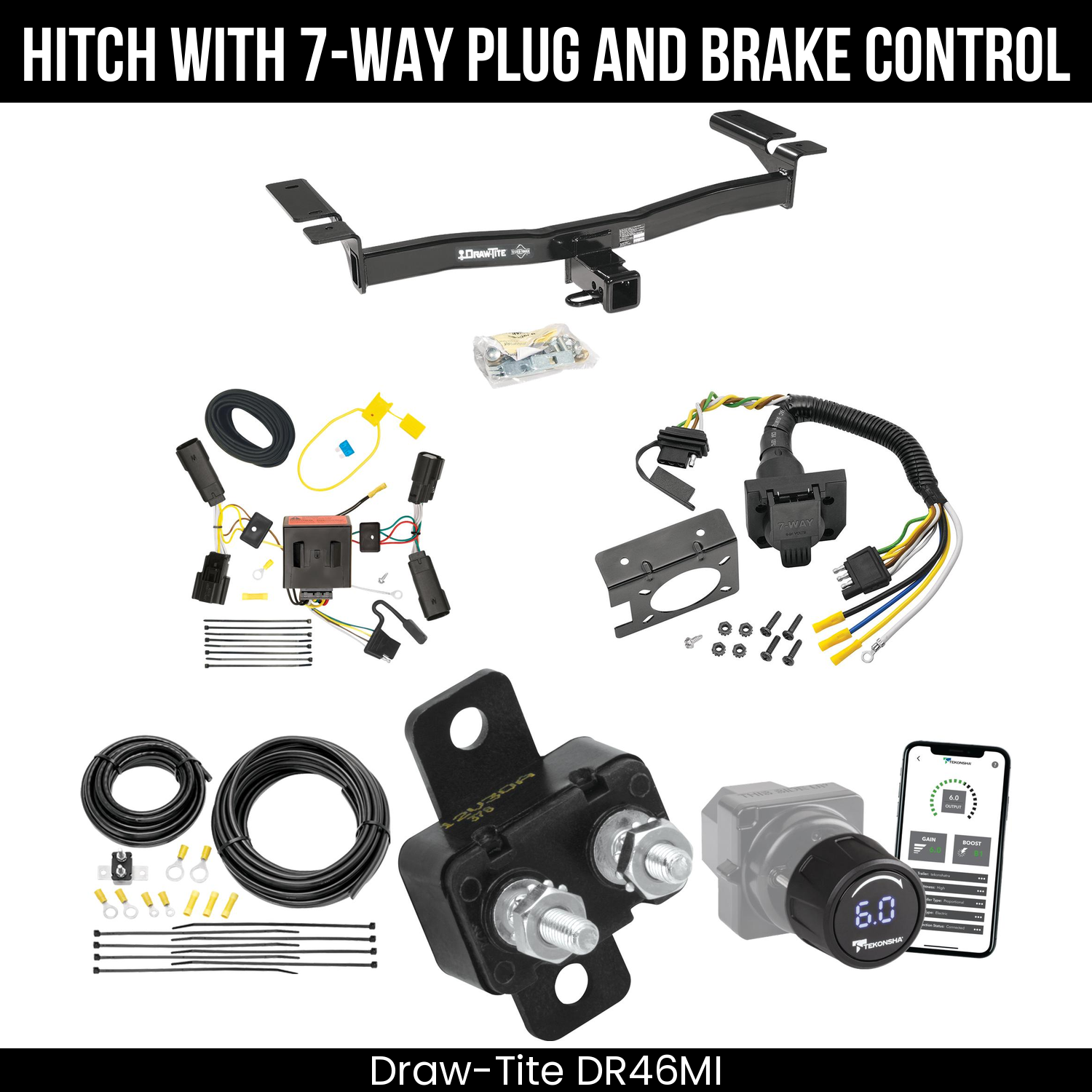 Draw Tite DR46MI Hitch With 7 Way Plug And Brake Control Bundle Featureimg