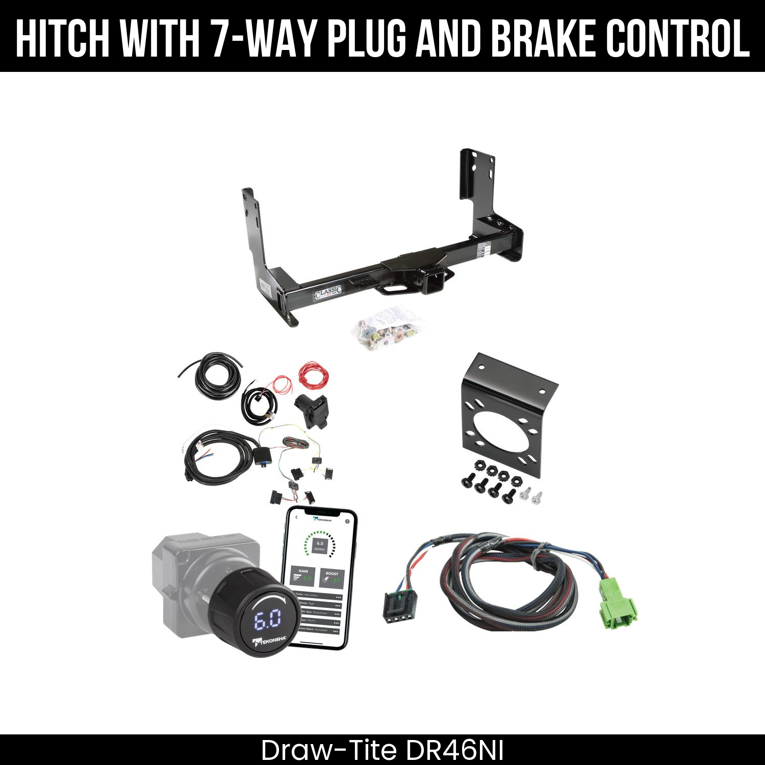 Draw Tite DR46NI Hitch With 7 Way Plug And Brake Control Bundle Featureimg