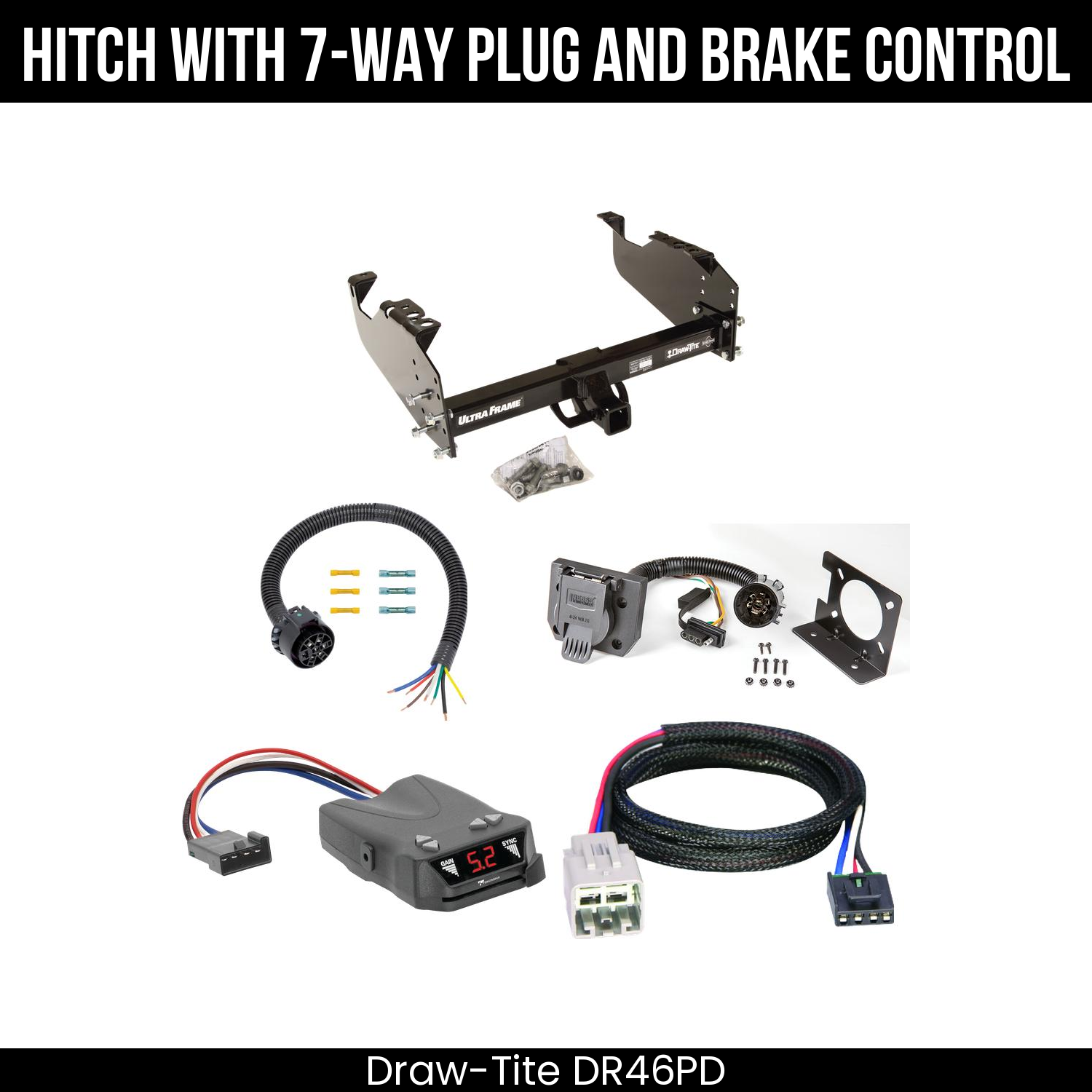 Trailer Hitch , 7-Way , Tekonsha Brakeman IV Brake Control