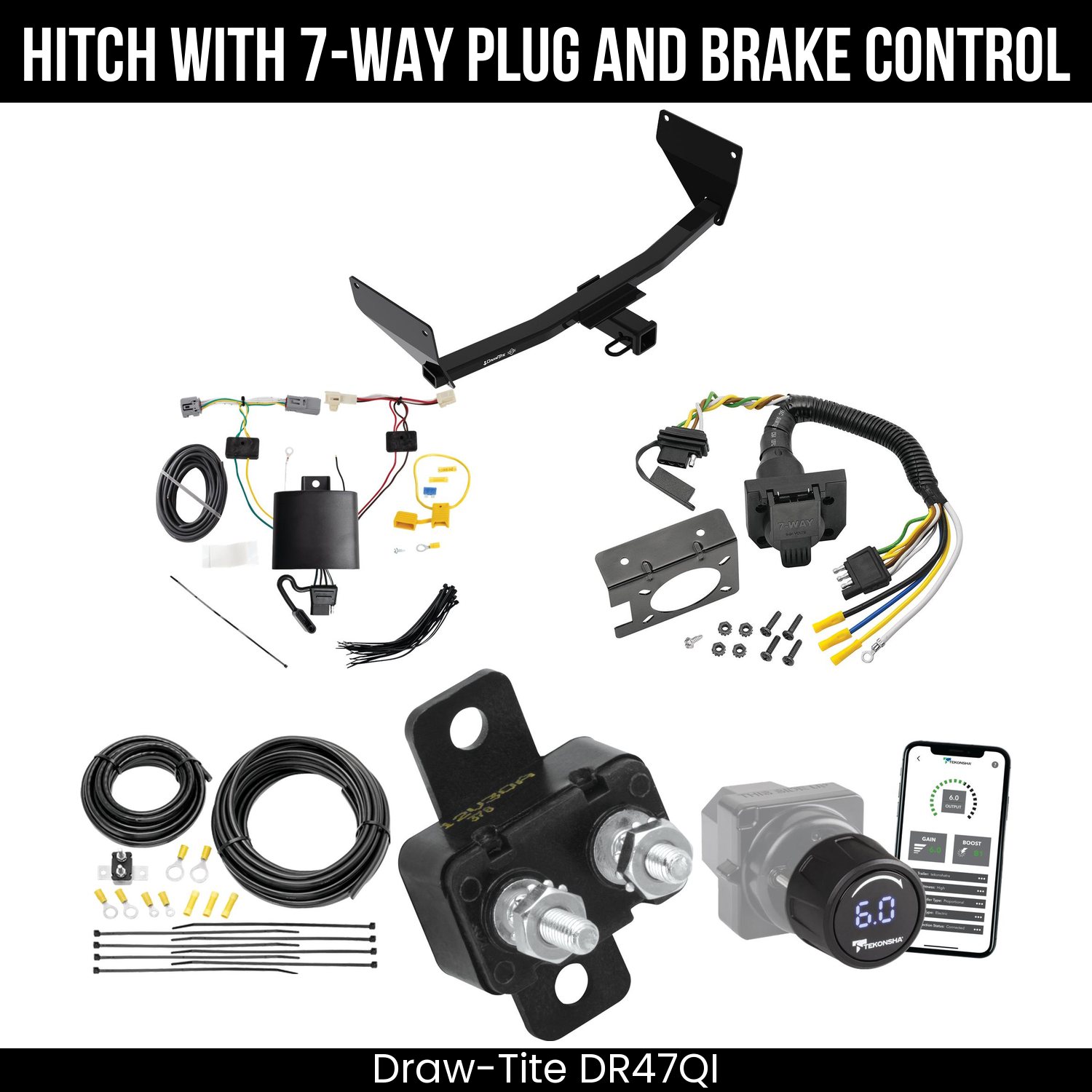 Draw Tite DR47QI Hitch With 7 Way Plug And Brake Control Bundle Featureimg