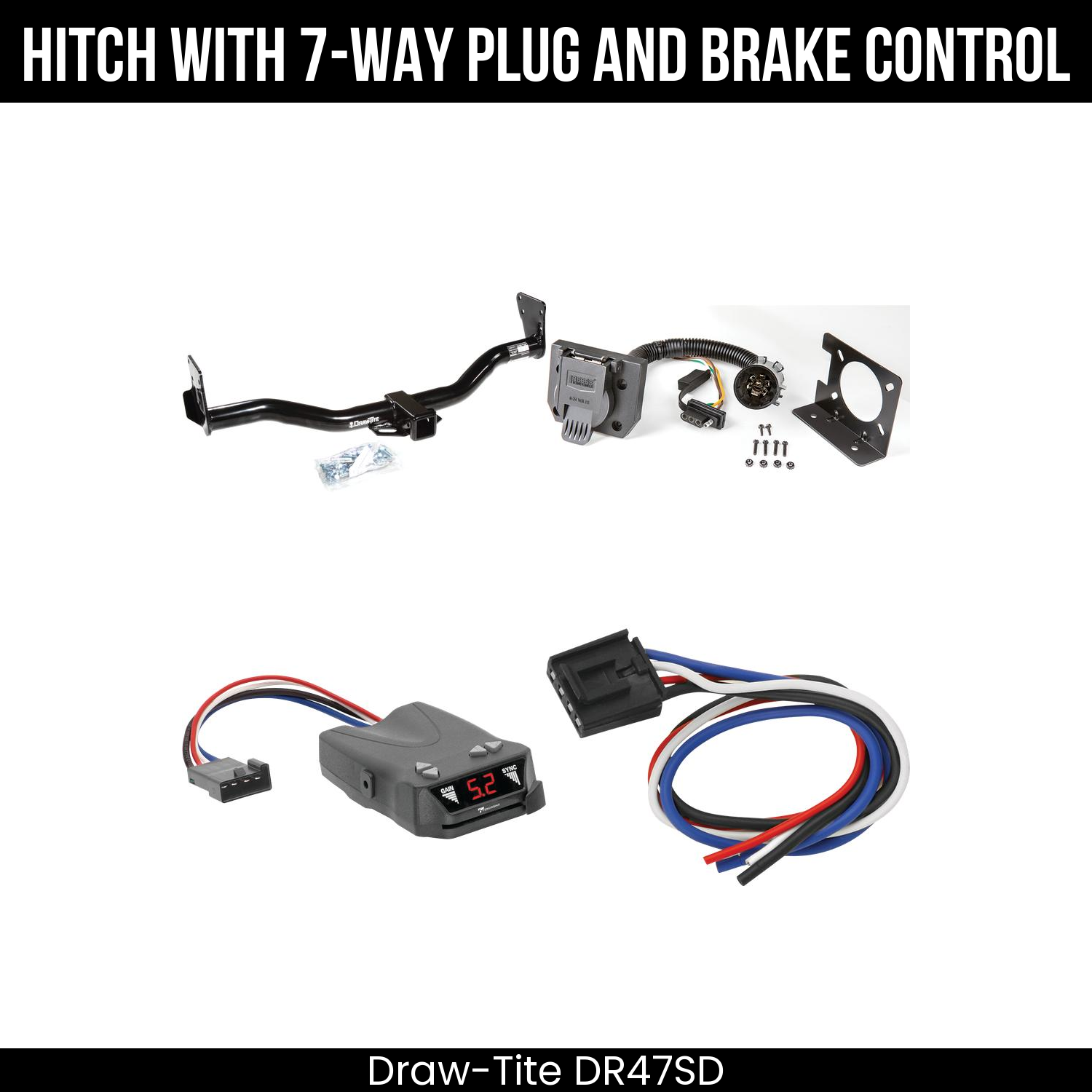 Trailer Hitch , 7-Way , Tekonsha Brakeman IV Brake Control