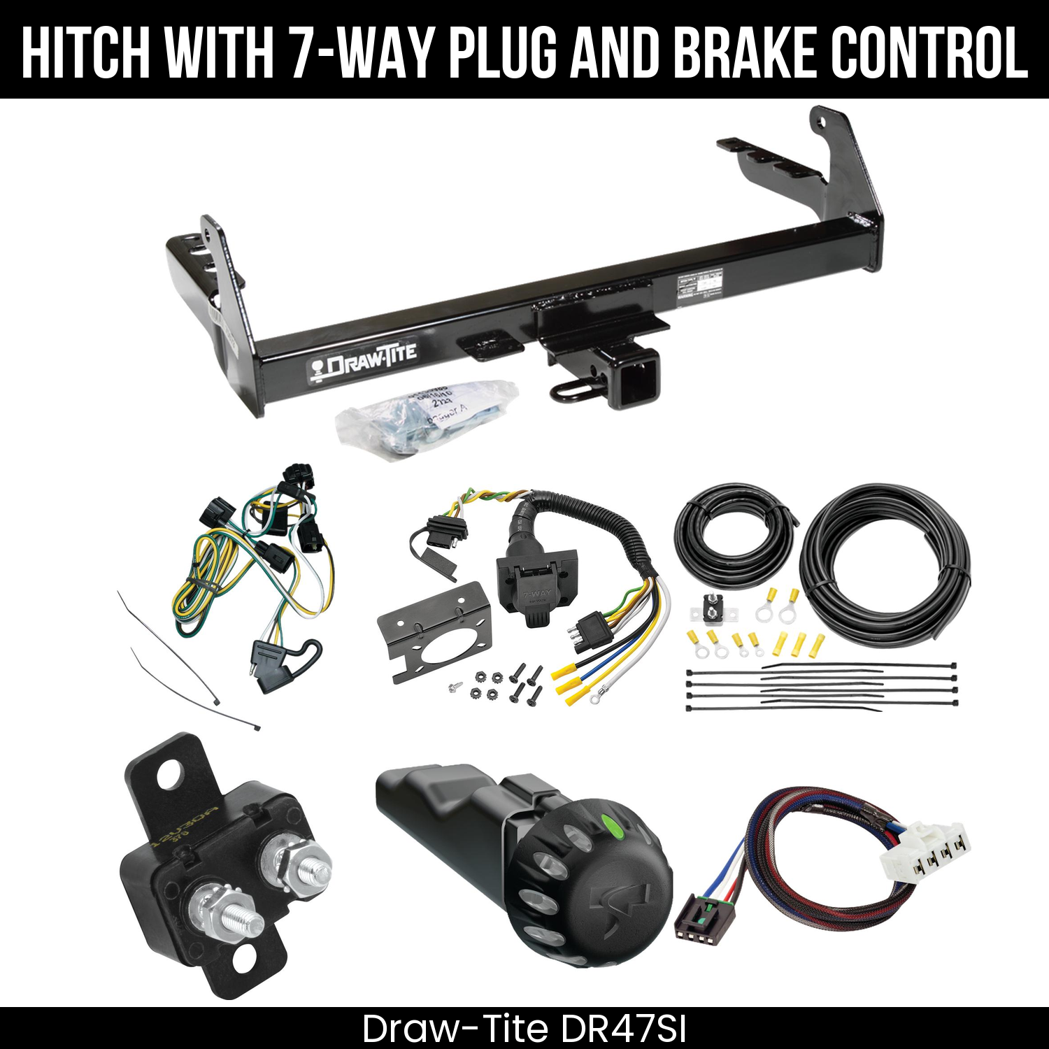 Draw Tite DR47SI Hitch With 7 Way Plug And Brake Control Bundle Featureimg