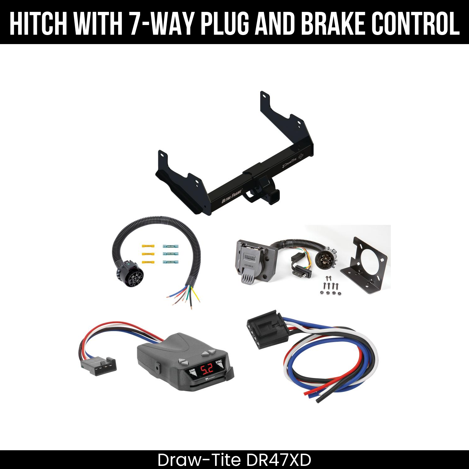 Trailer Hitch , 7-Way , Tekonsha Brakeman IV Brake Control