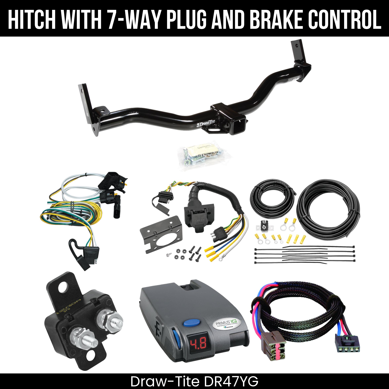 Trailer Hitch , 7-Way , Tekonsha Primus IQ Brake Control
