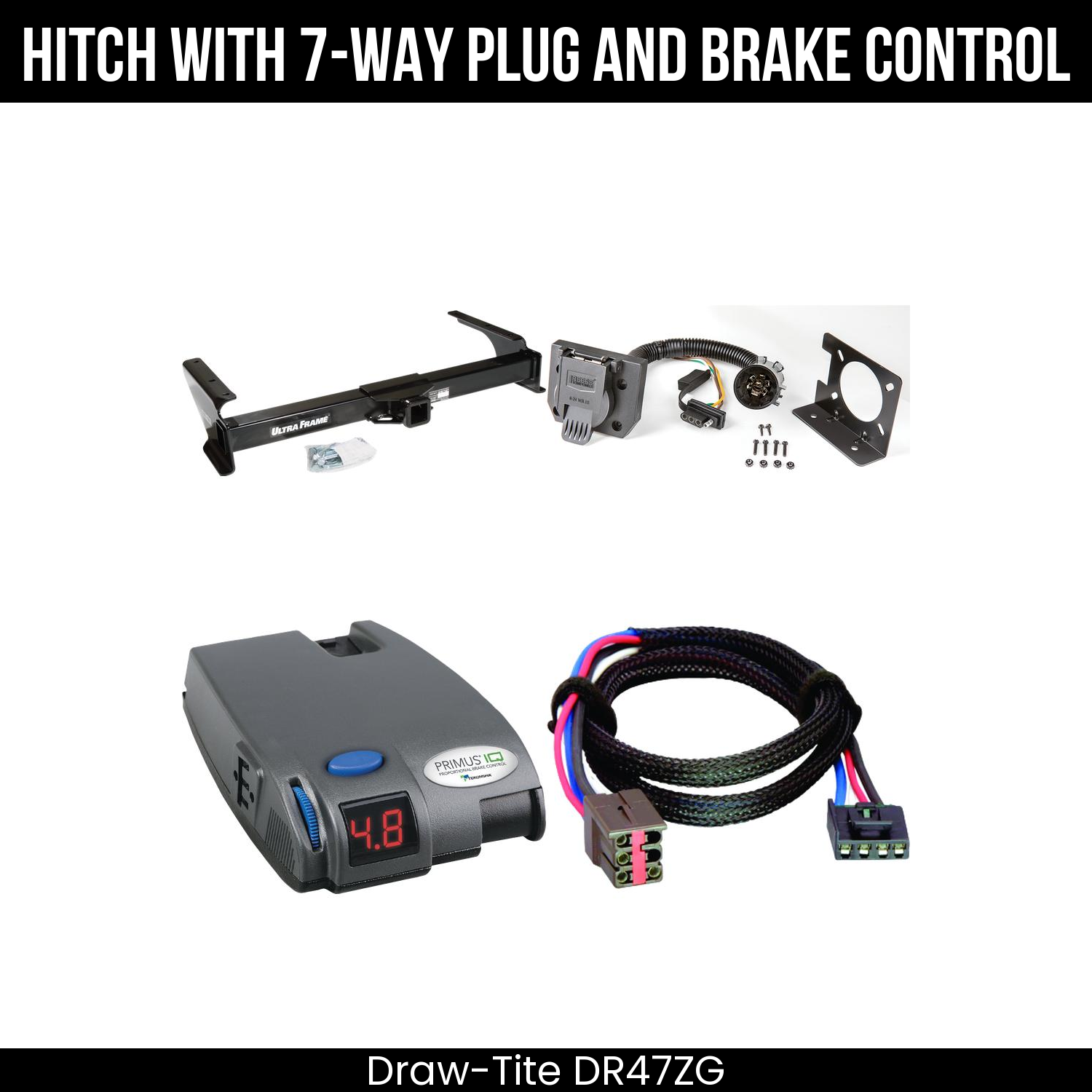 Trailer Hitch , 7-Way , Tekonsha Primus IQ Brake Control