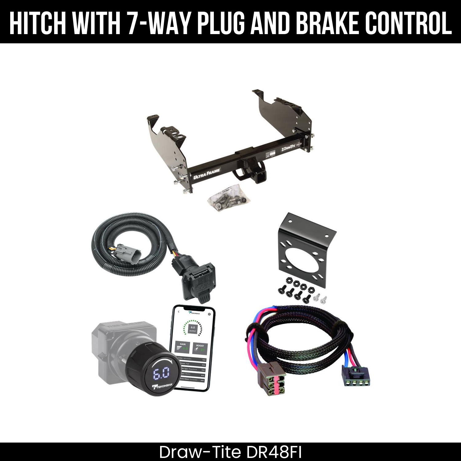 Draw Tite DR48FI Hitch With 7 Way Plug And Brake Control Bundle Featureimg