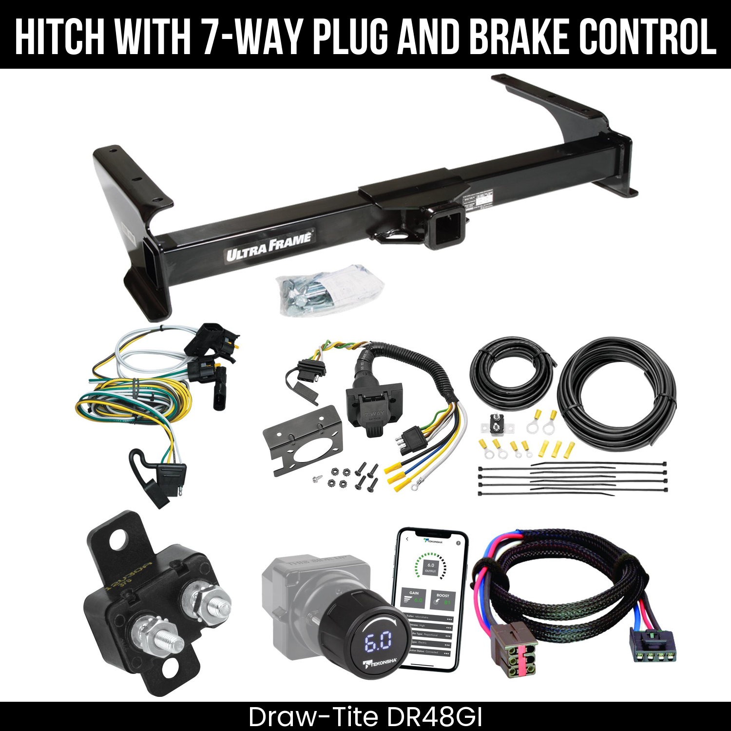 Draw Tite DR48GI Hitch With 7 Way Plug And Brake Control Bundle Featureimg