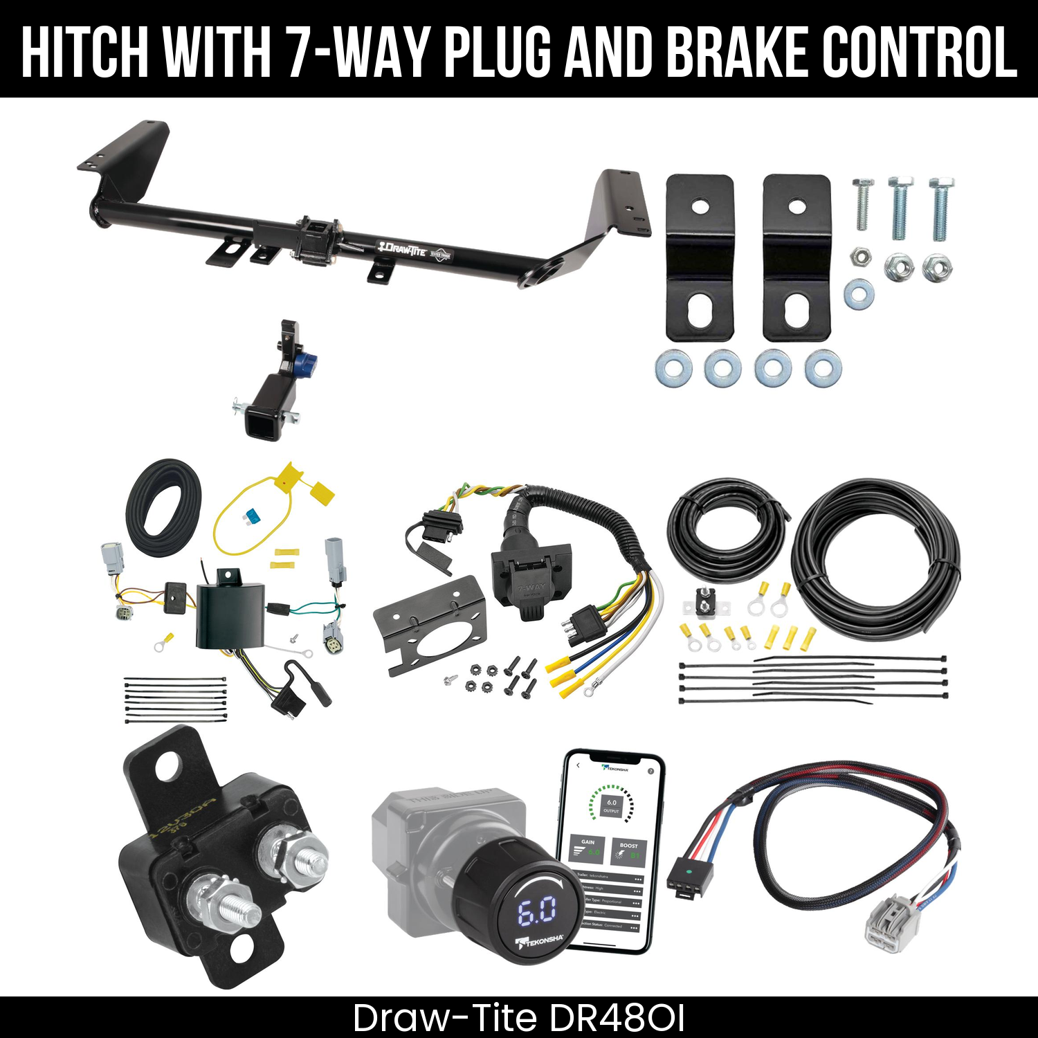 Draw Tite DR48OI Hitch With 7 Way Plug And Brake Control Bundle Featureimg