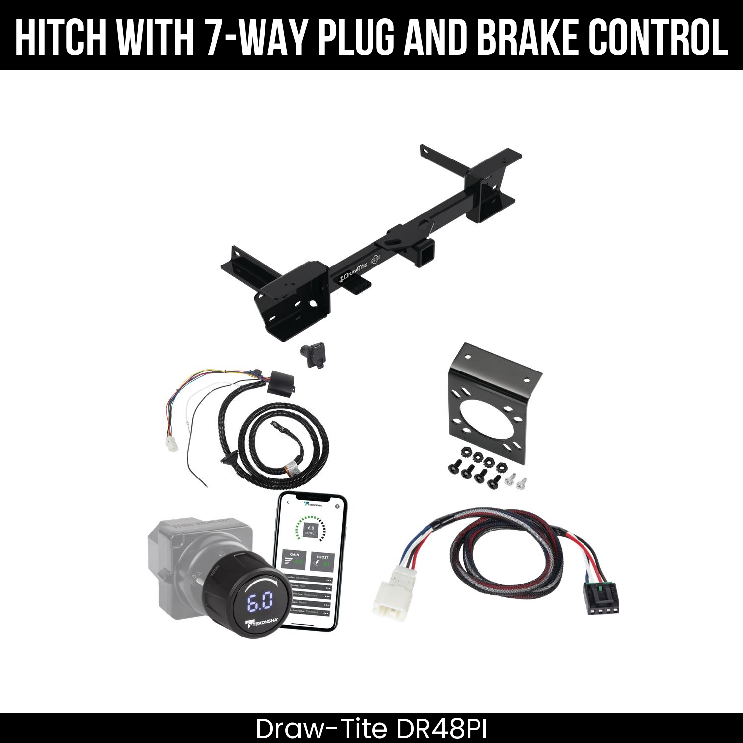 Draw Tite DR48PI Hitch With 7 Way Plug And Brake Control Bundle Featureimg