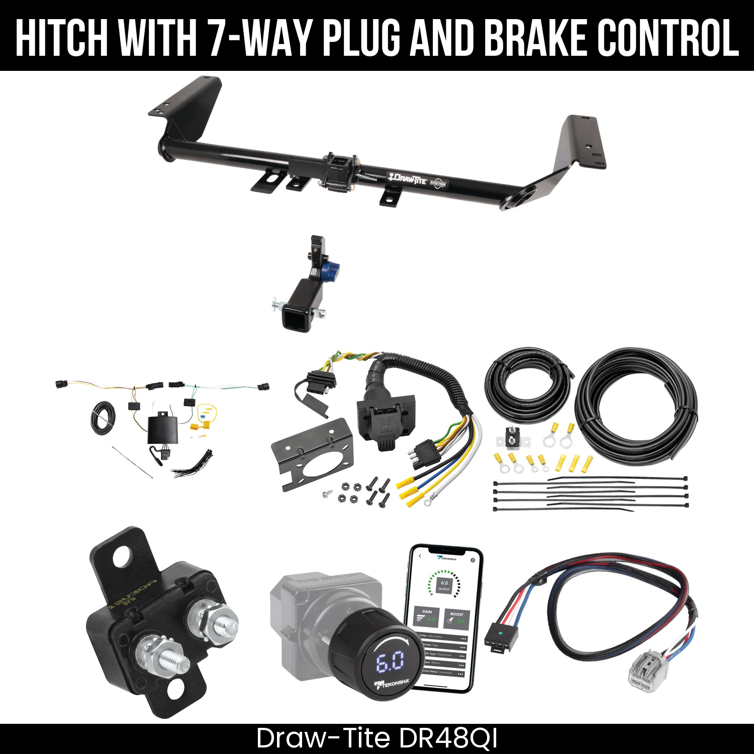 Draw Tite DR48QI Hitch With 7 Way Plug And Brake Control Bundle Featureimg