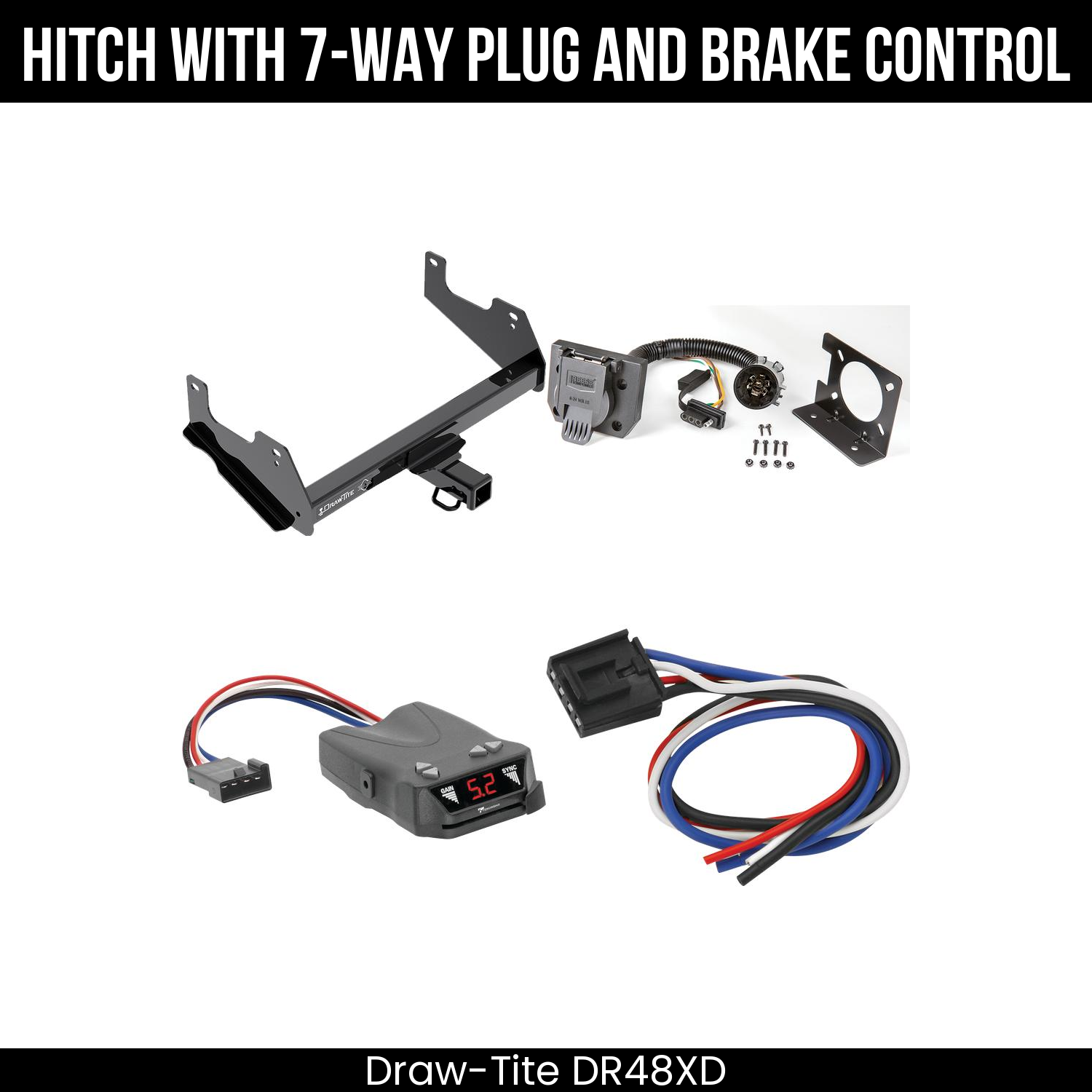 Trailer Hitch , 7-Way , Tekonsha Brakeman IV Brake Control
