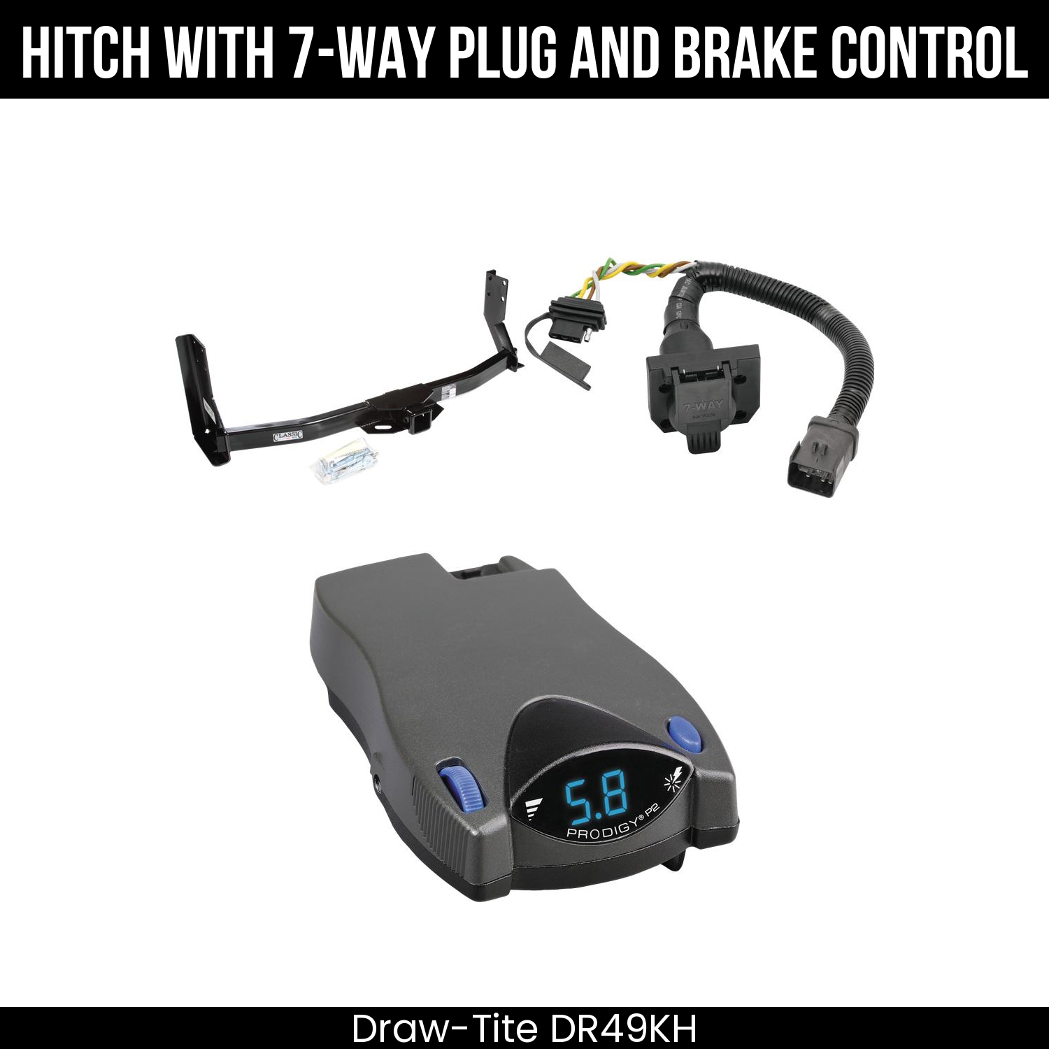 Trailer Hitch , 7-Way , Tekonsha Prodigy P2 Brake Control