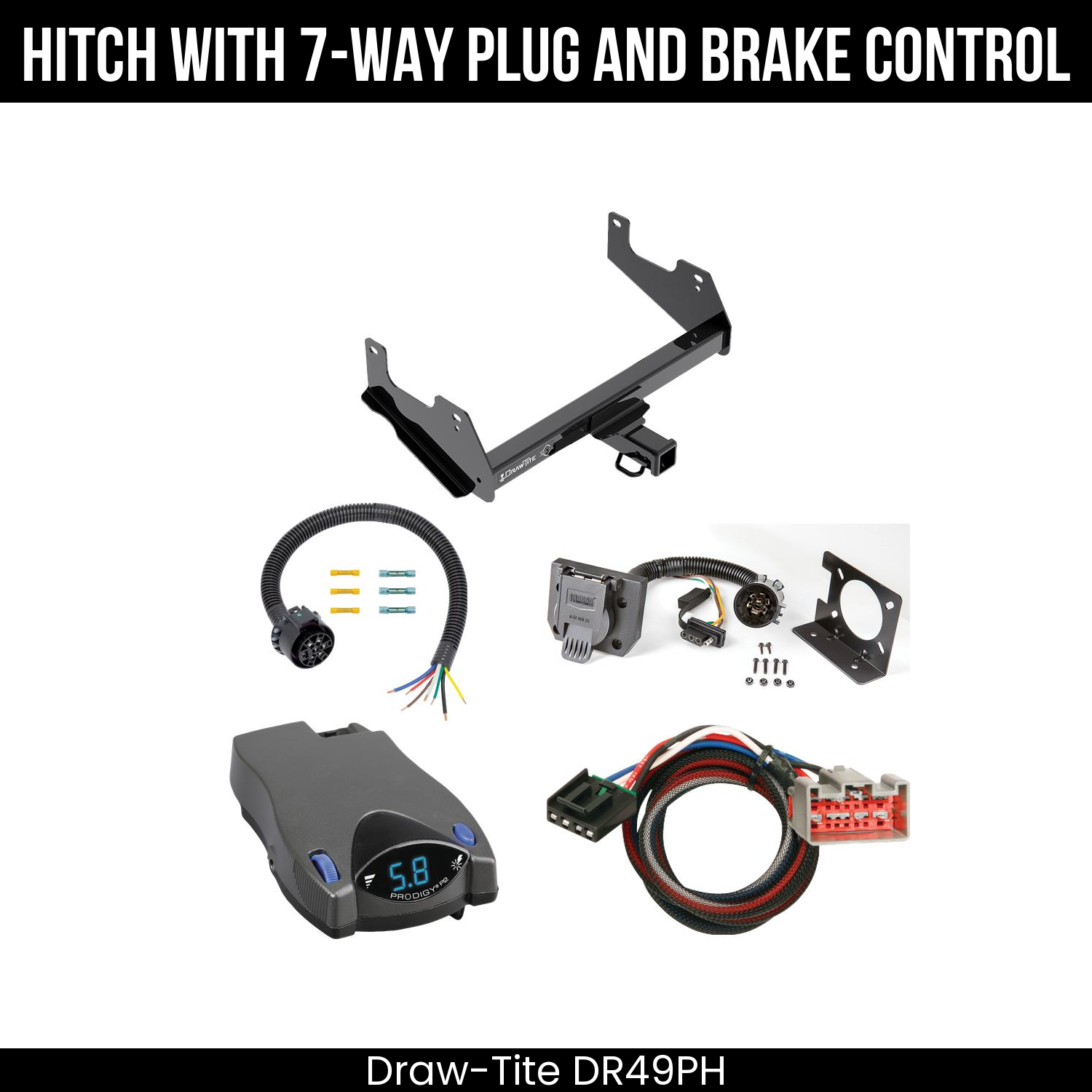 Trailer Hitch , 7-Way , Tekonsha Prodigy P2 Brake Control