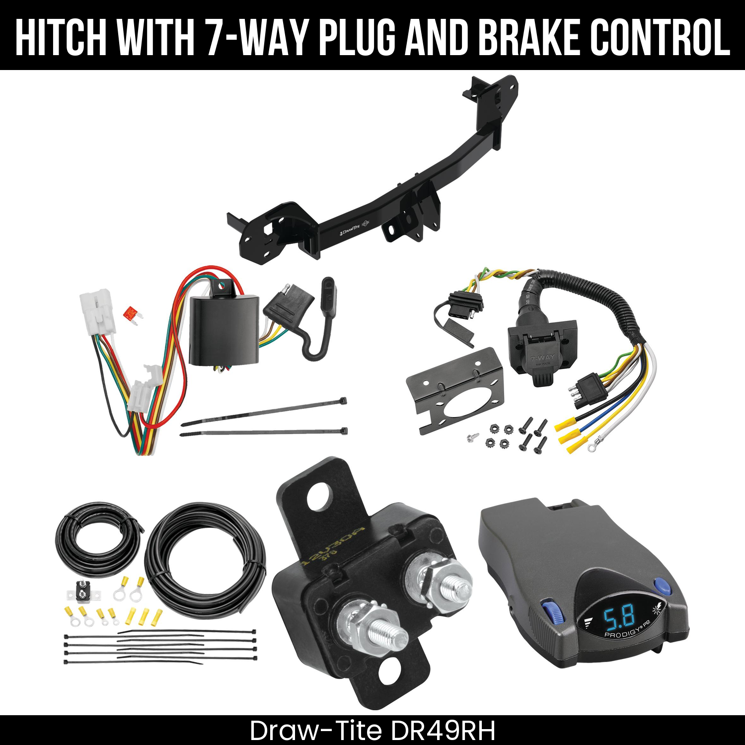 Trailer Hitch , 7-Way , Tekonsha Prodigy P2 Brake Control