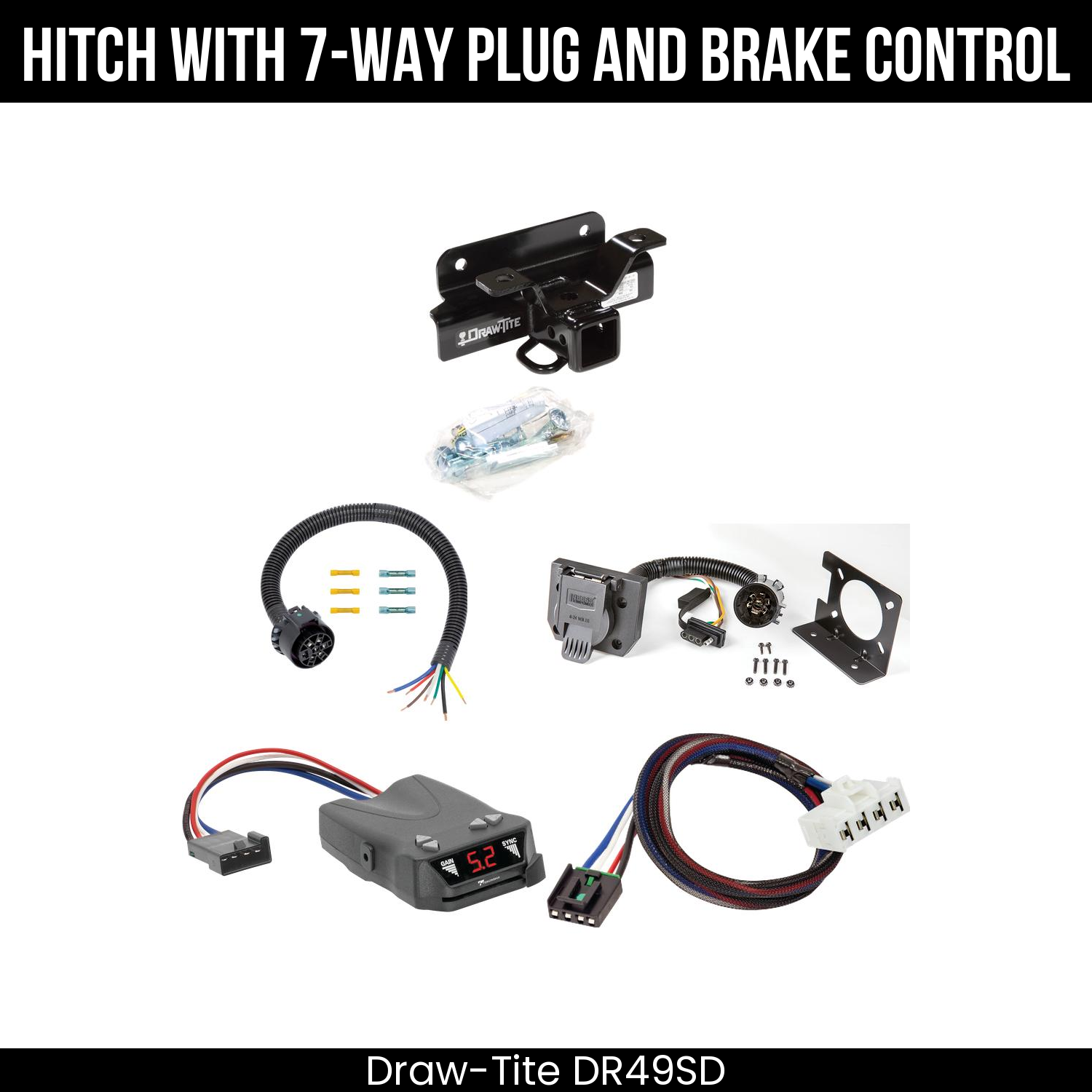 Trailer Hitch , 7-Way , Tekonsha Brakeman IV Brake Control