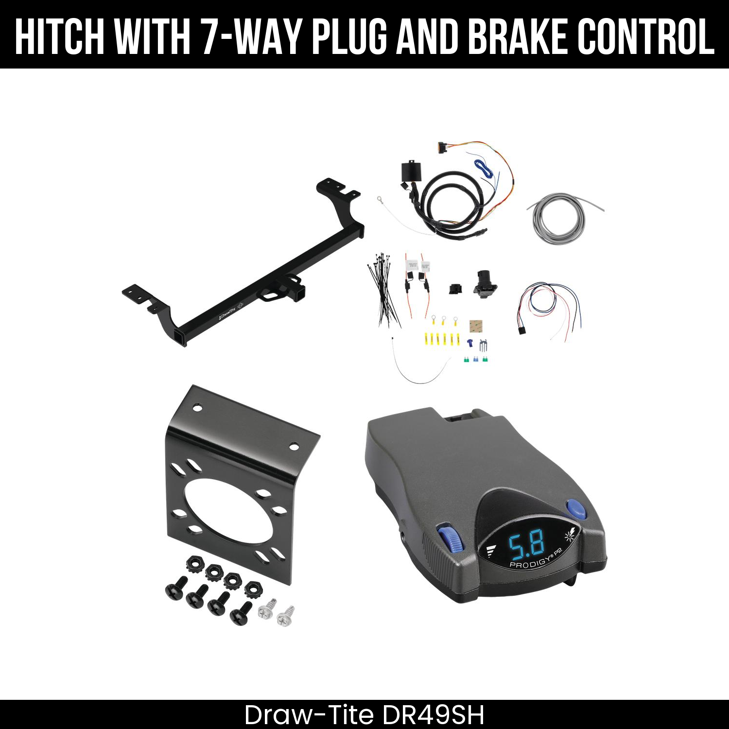 Trailer Hitch , 7-Way , Tekonsha Prodigy P2 Brake Control