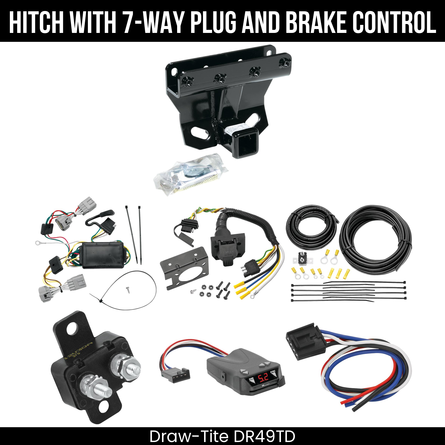 Trailer Hitch , 7-Way , Tekonsha Brakeman IV Brake Control