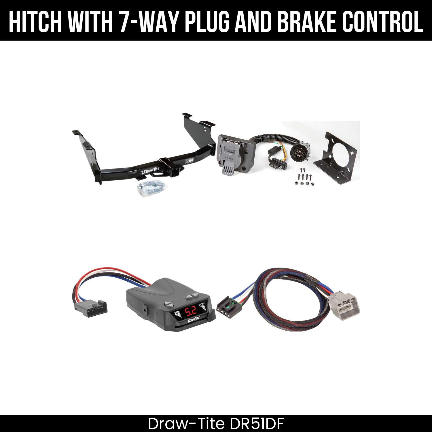 Trailer Hitch , 7-Way , Draw-Tite Activator IV Brake Control