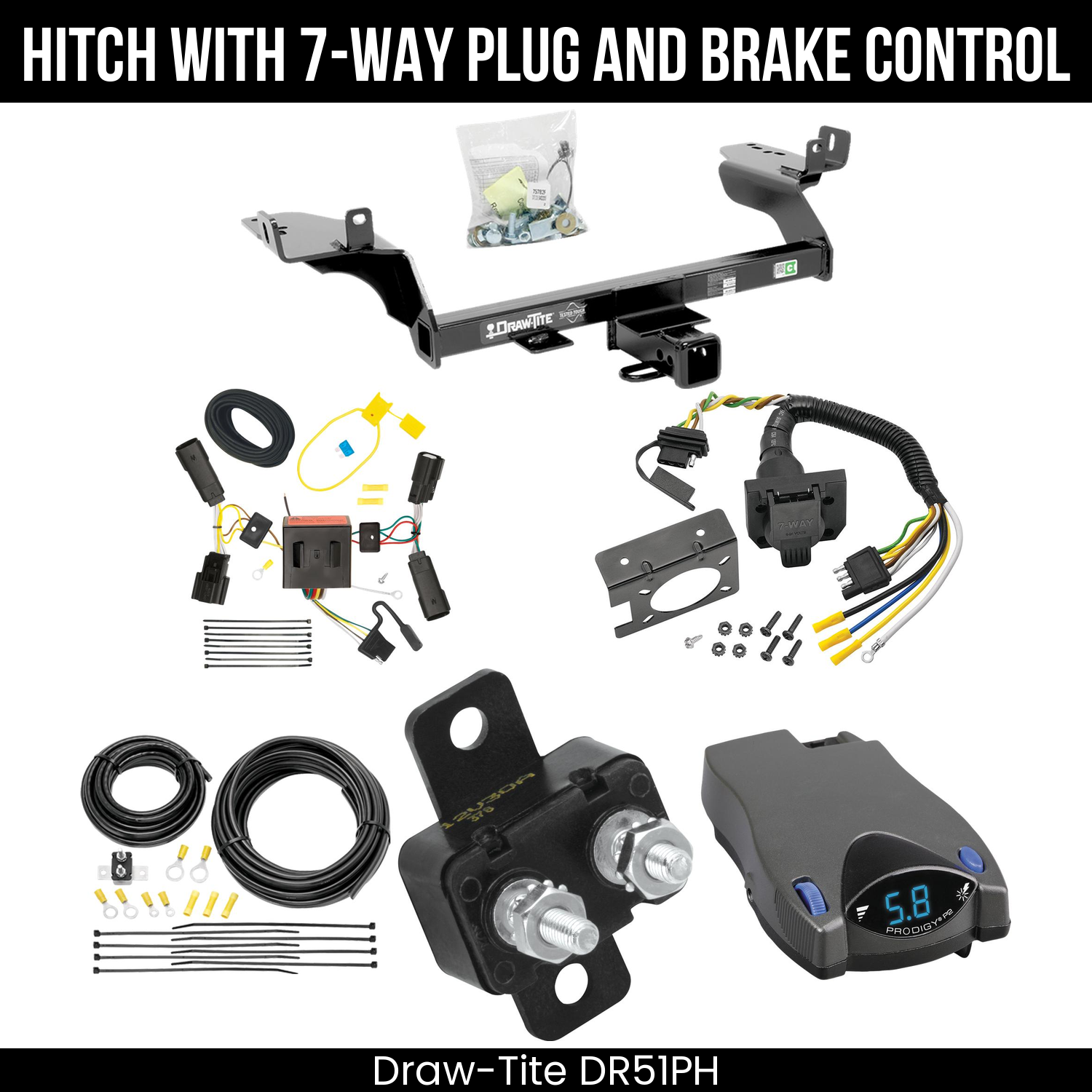 Trailer Hitch , 7-Way , Tekonsha Prodigy P2 Brake Control