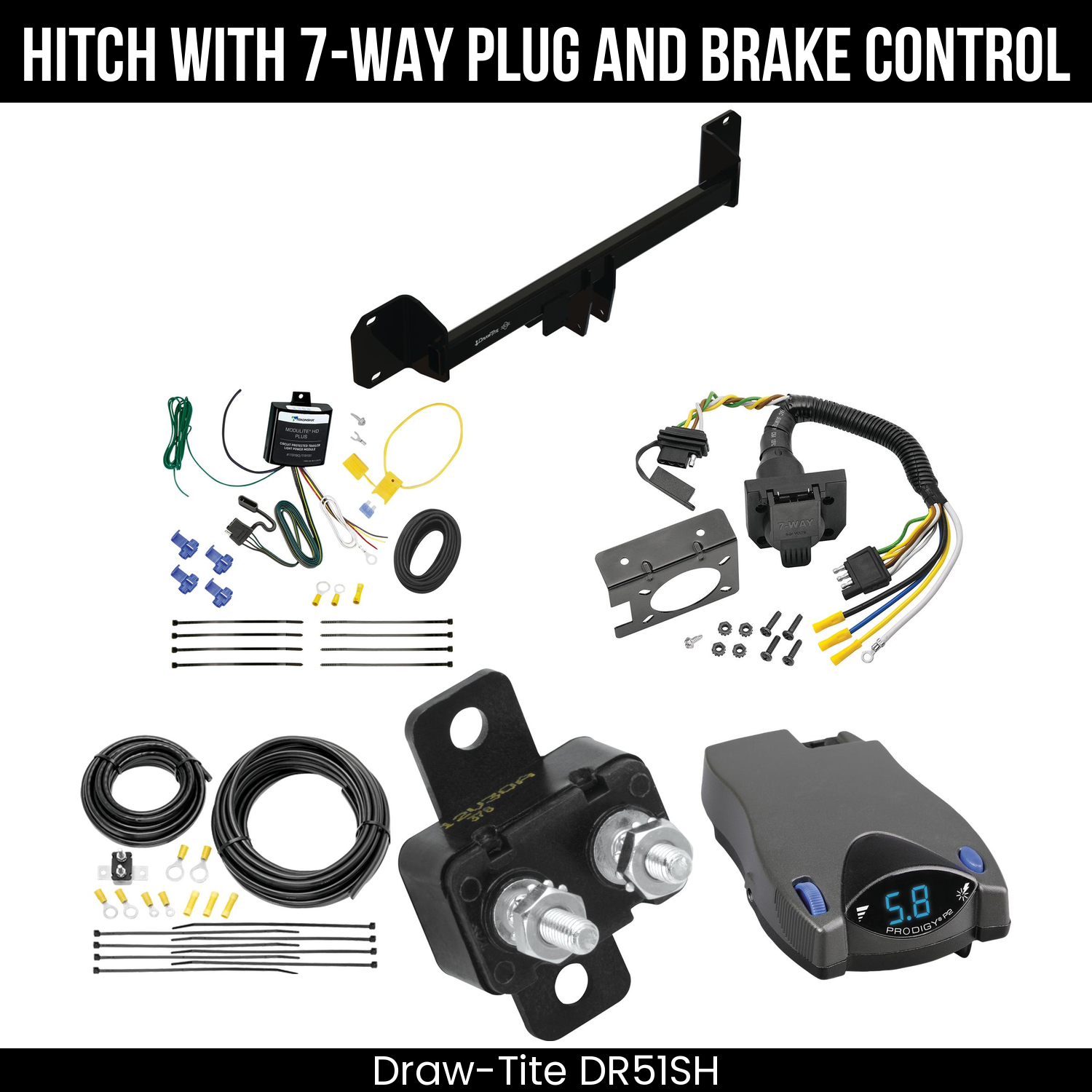 Trailer Hitch , 7-Way , Tekonsha Prodigy P2 Brake Control