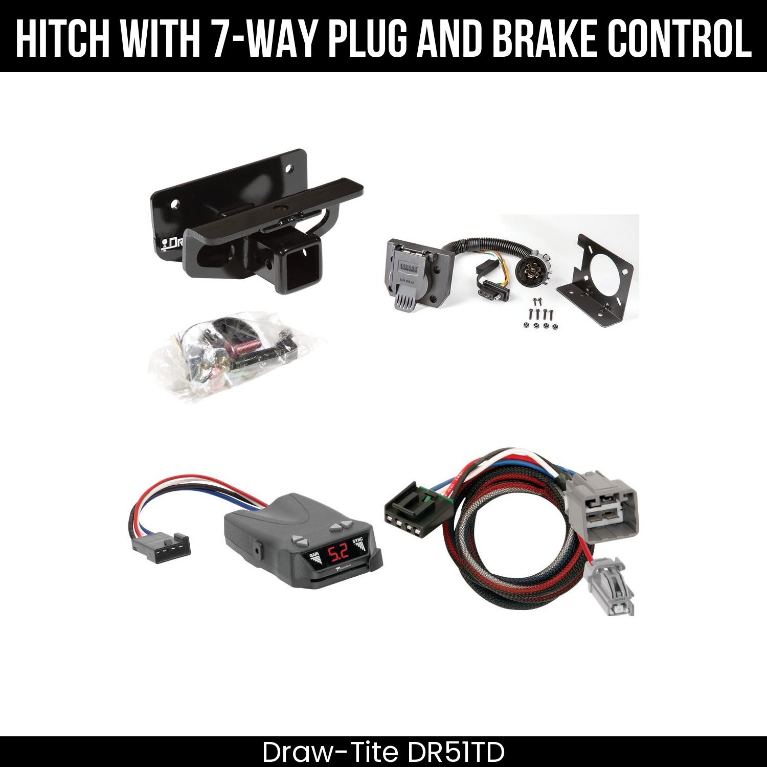 Trailer Hitch , 7-Way , Tekonsha Brakeman IV Brake Control